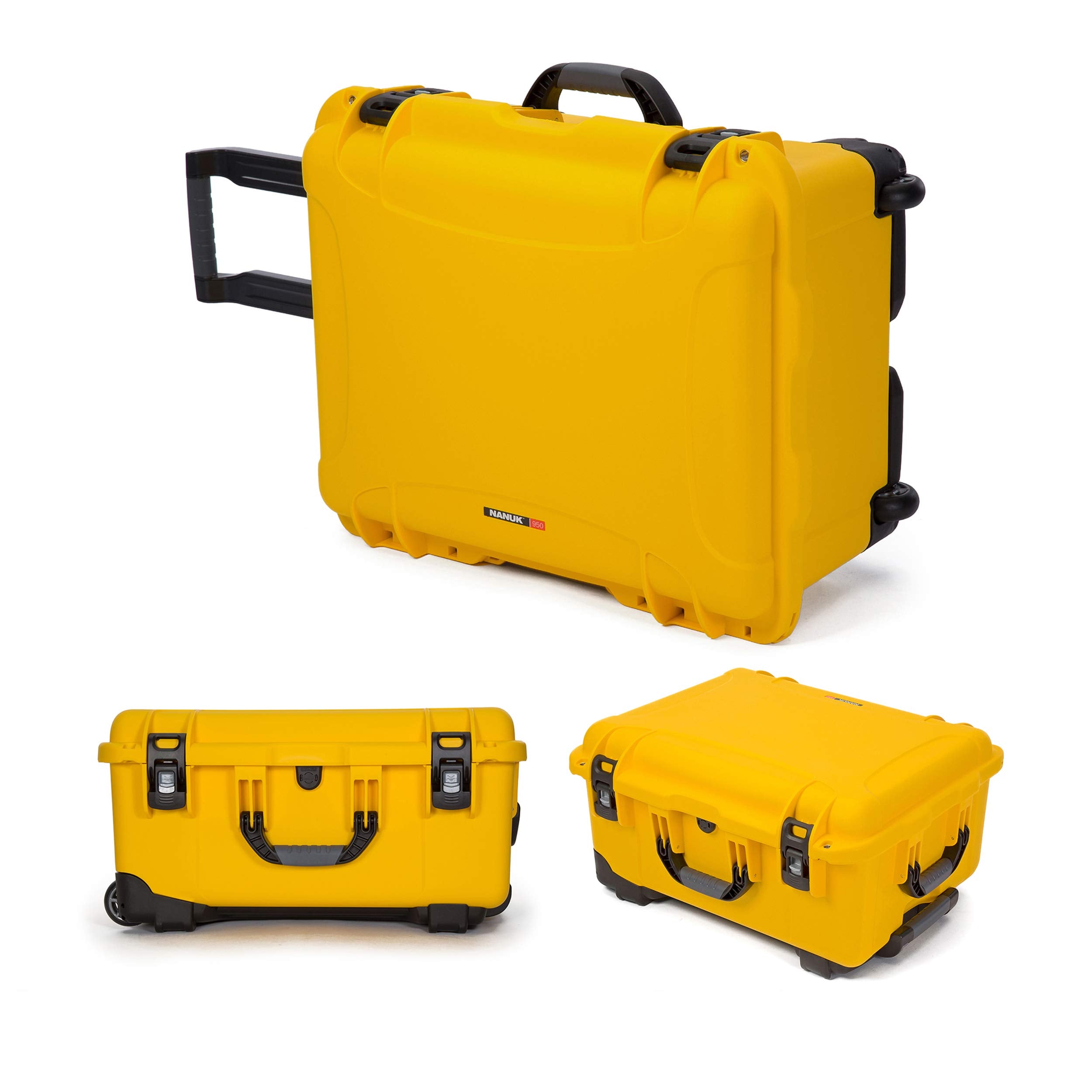 950 Nanuk Waterproof Hard Case for Pistols 15UP w/Wheels - Yellow