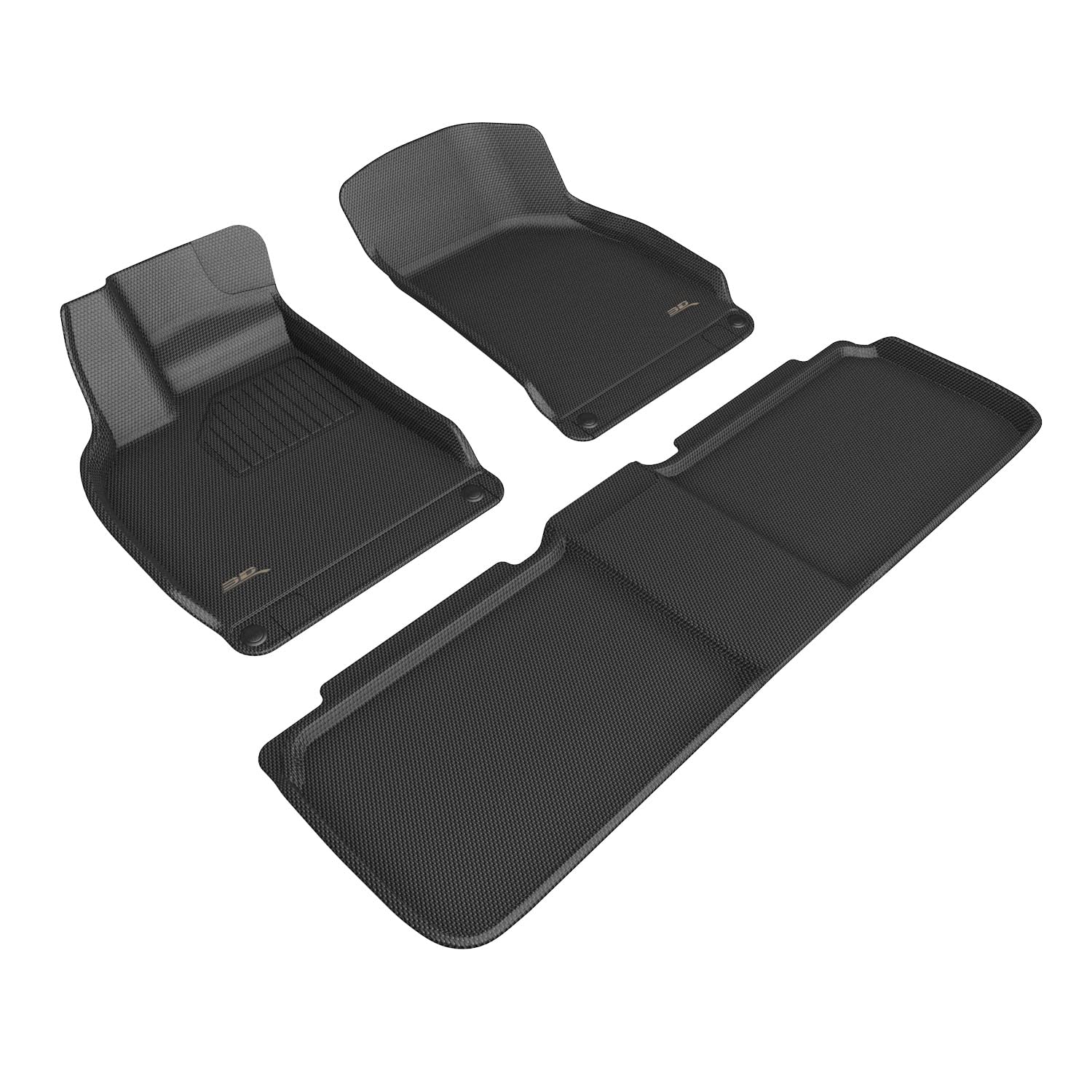3D MAXpider Kagu Custom Fit Floor Mat (Black) Compatible with Lucid AIR Grand Touring and Sapphire 2022-2024 - Full Set