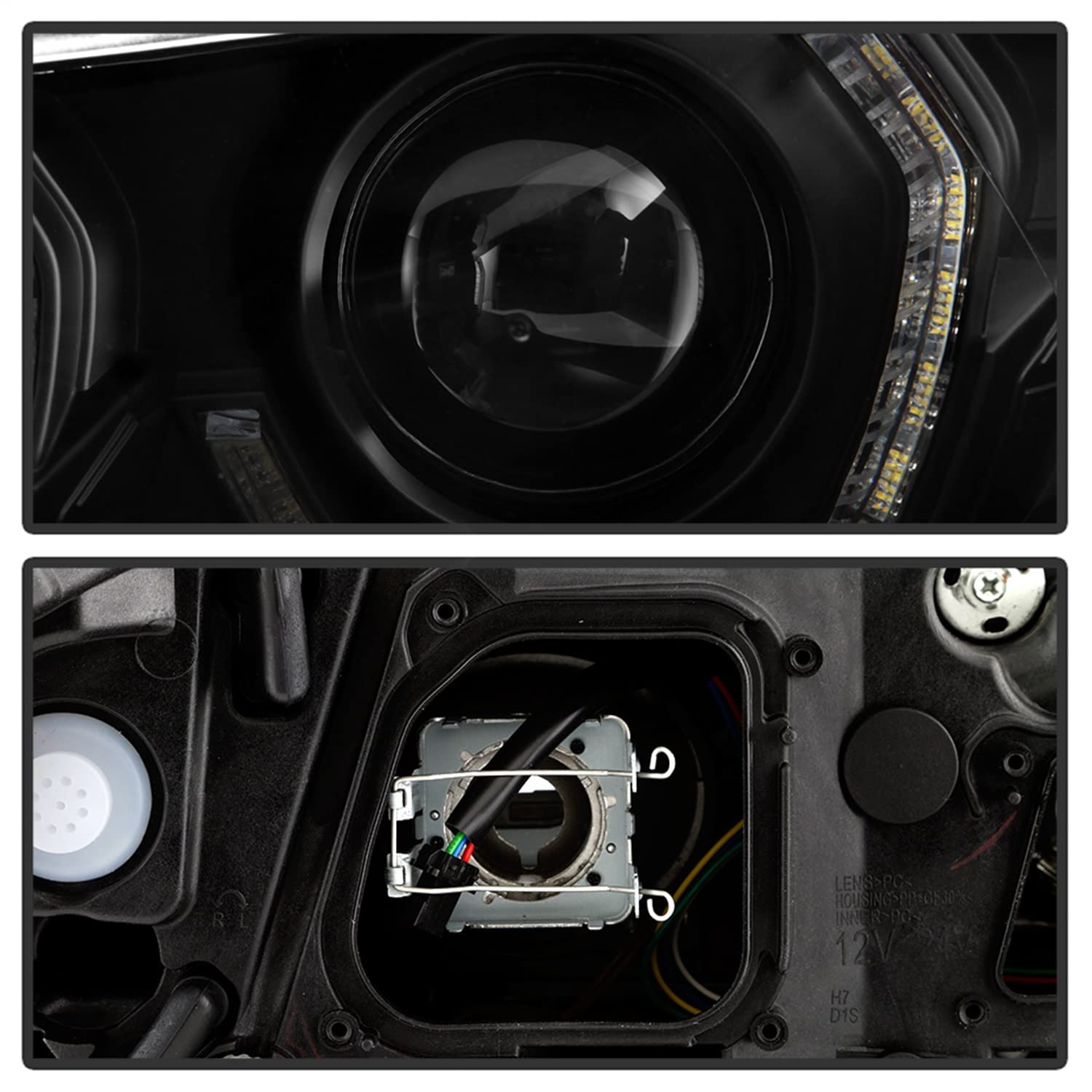 Headlights Spyder Signature (PRO-YD-BMWF10HIDAFS-SEQ-BK)