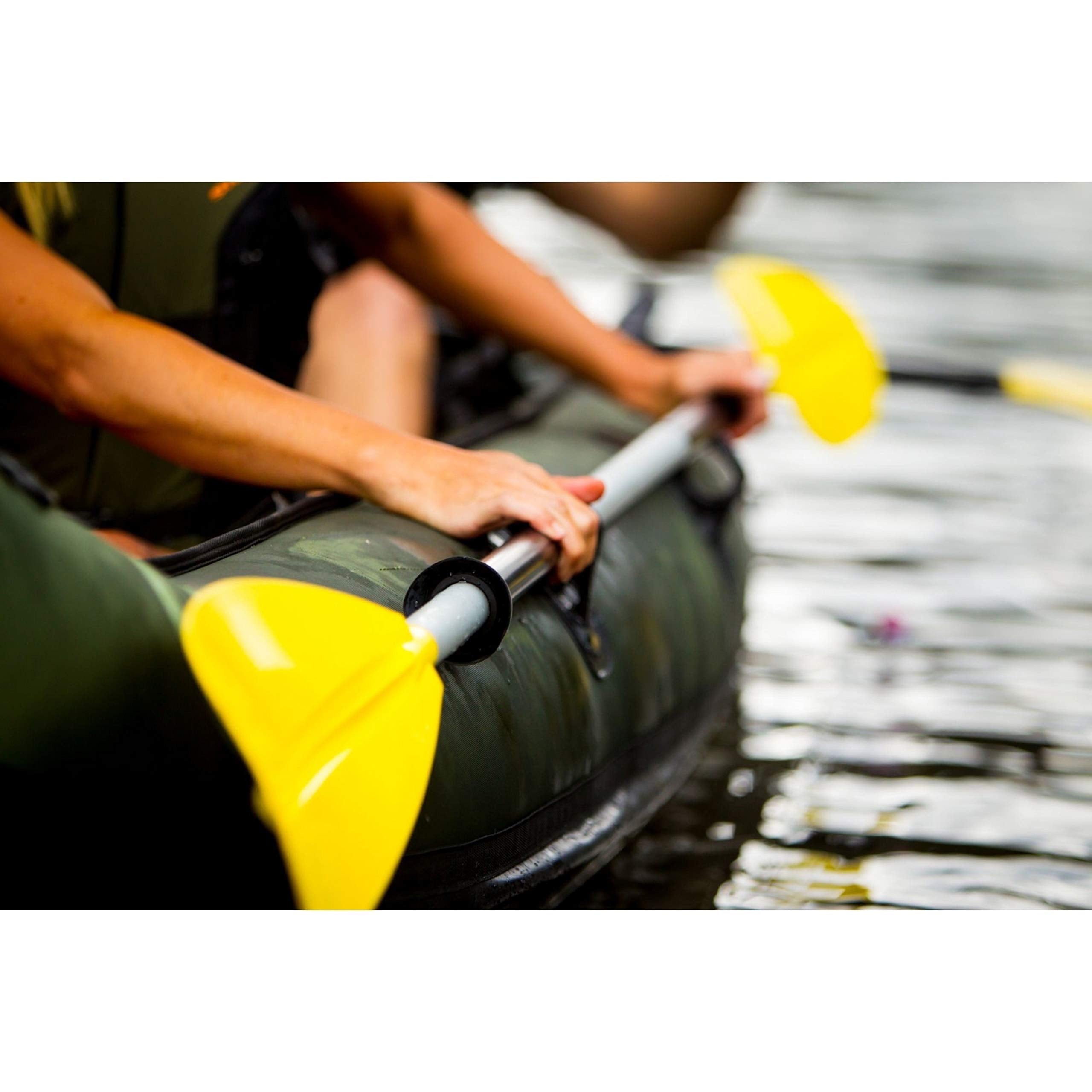 2-Person Sevylor Colorado Inflatable Fishing Kayak Complete with Paddle & Rod Holders Adjustable Seats and Carry Handle; Kayak Can Fit Trolling Motor