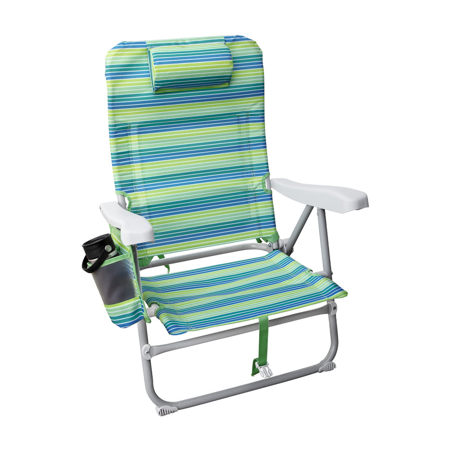 Hurley Beach Outdoor Standard Backpack Chair, One Size, Limeade