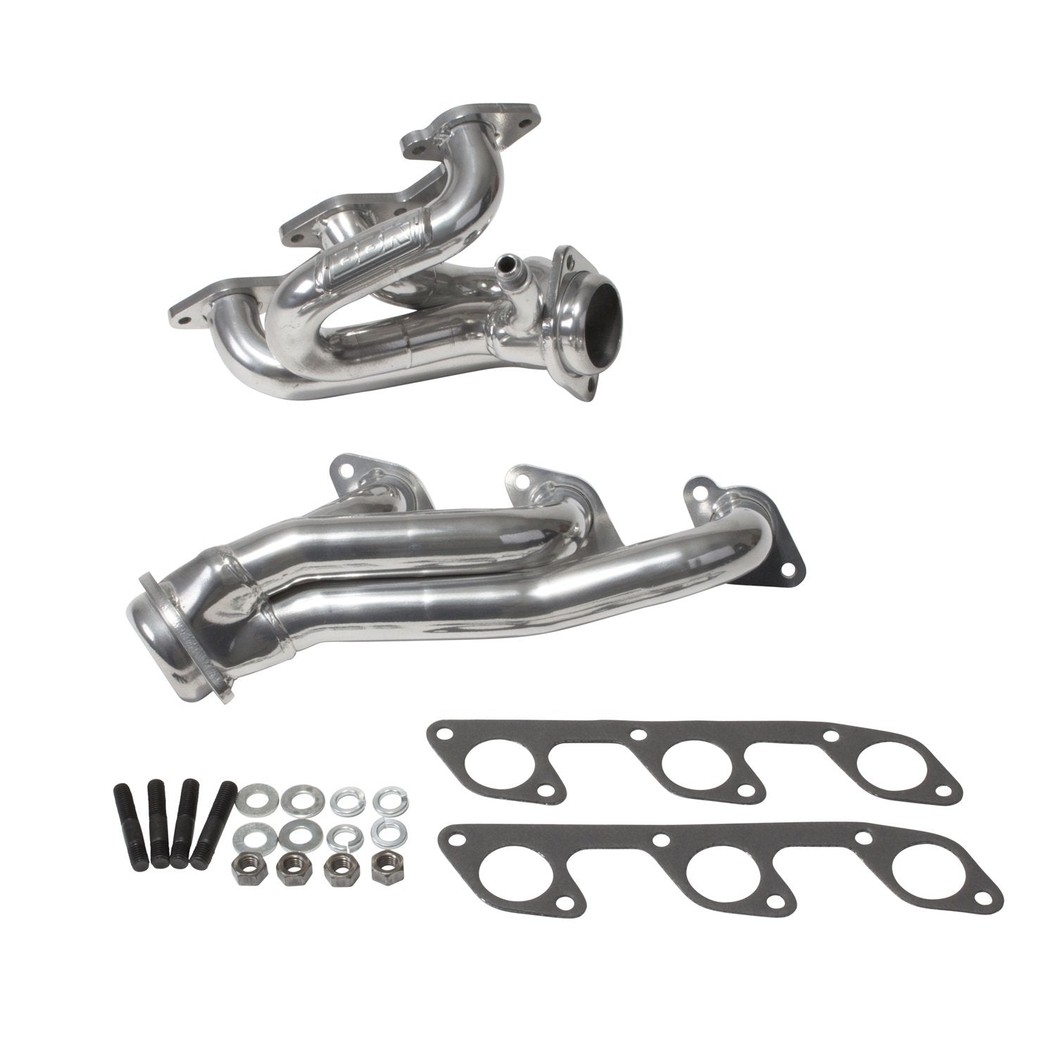 1-5/8" BBK Shorty Tuned Length Performance Exhaust Headers for Ford Mustang 4.0L, V6 - Polished Silver Ceramic Finish