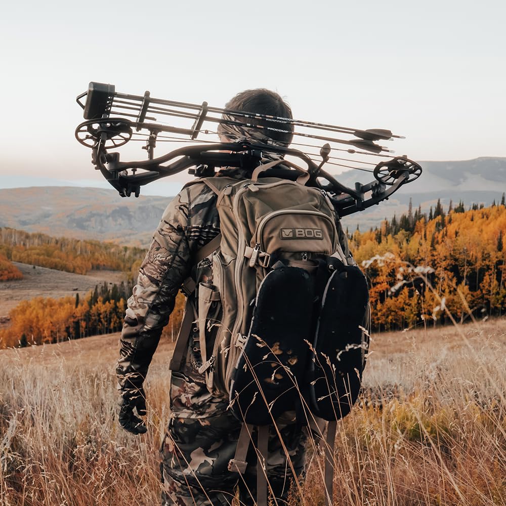 Day Pack BOG Bag with Detachable Carry Boot and Rain Cover, Lightweight Ripstop, Heavy-Duty, Large Capacity, for Hunting, Outdoors, EDC