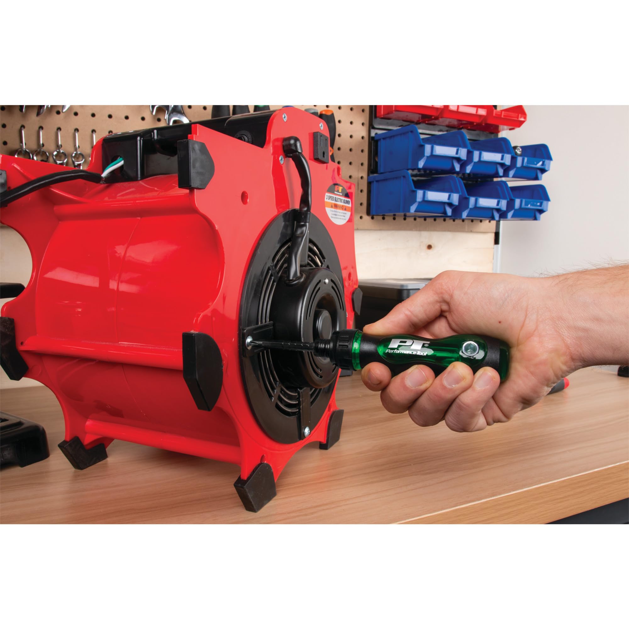 W80037 Performance Tool 2-in-1 Ratcheting Screwdriver - Compact and Versatile Tool for Efficient Screwdriving Jobs