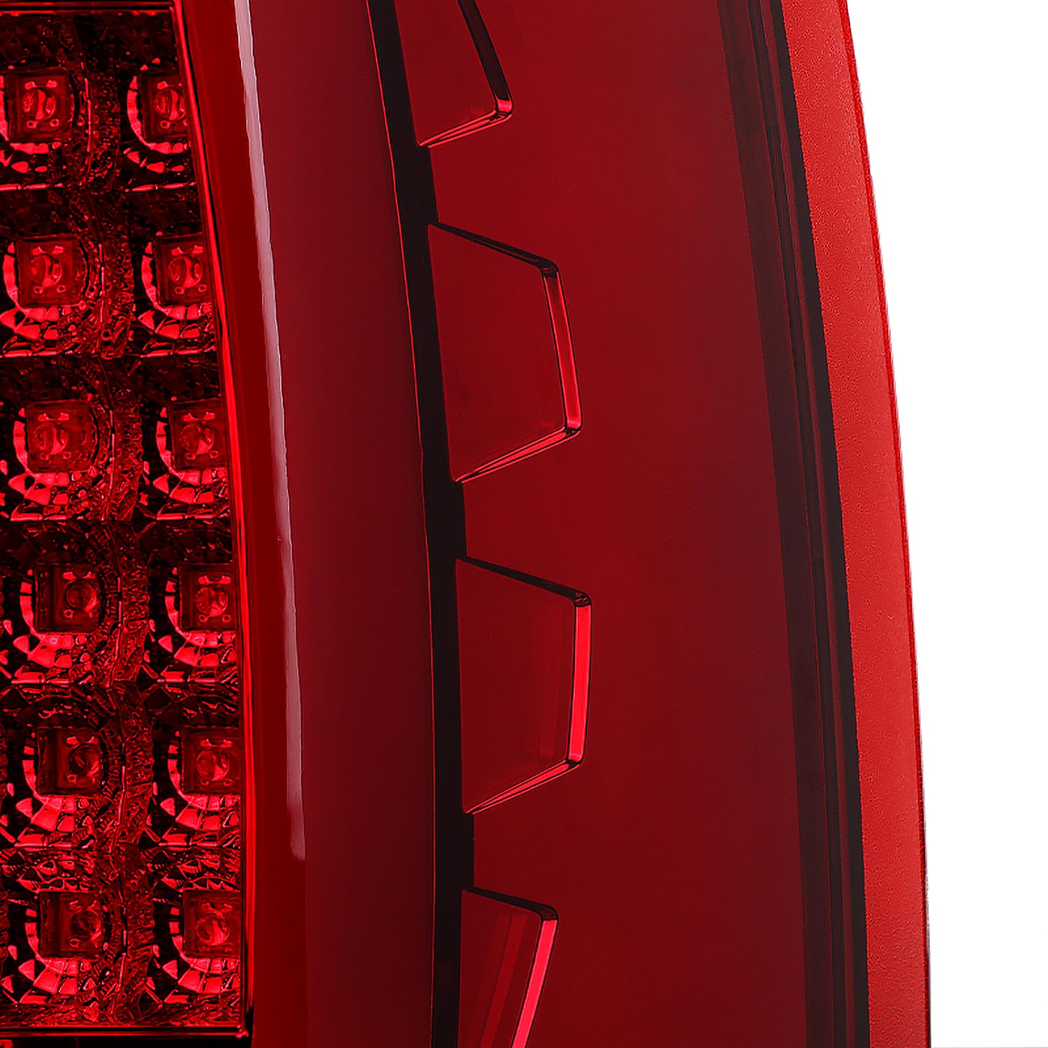 Red LED Bar Tail Lights SPEC-D TUNING Compatible with 2002-2006 Dodge Ram 1500/2500/3500, Left + Right Pair Assembly