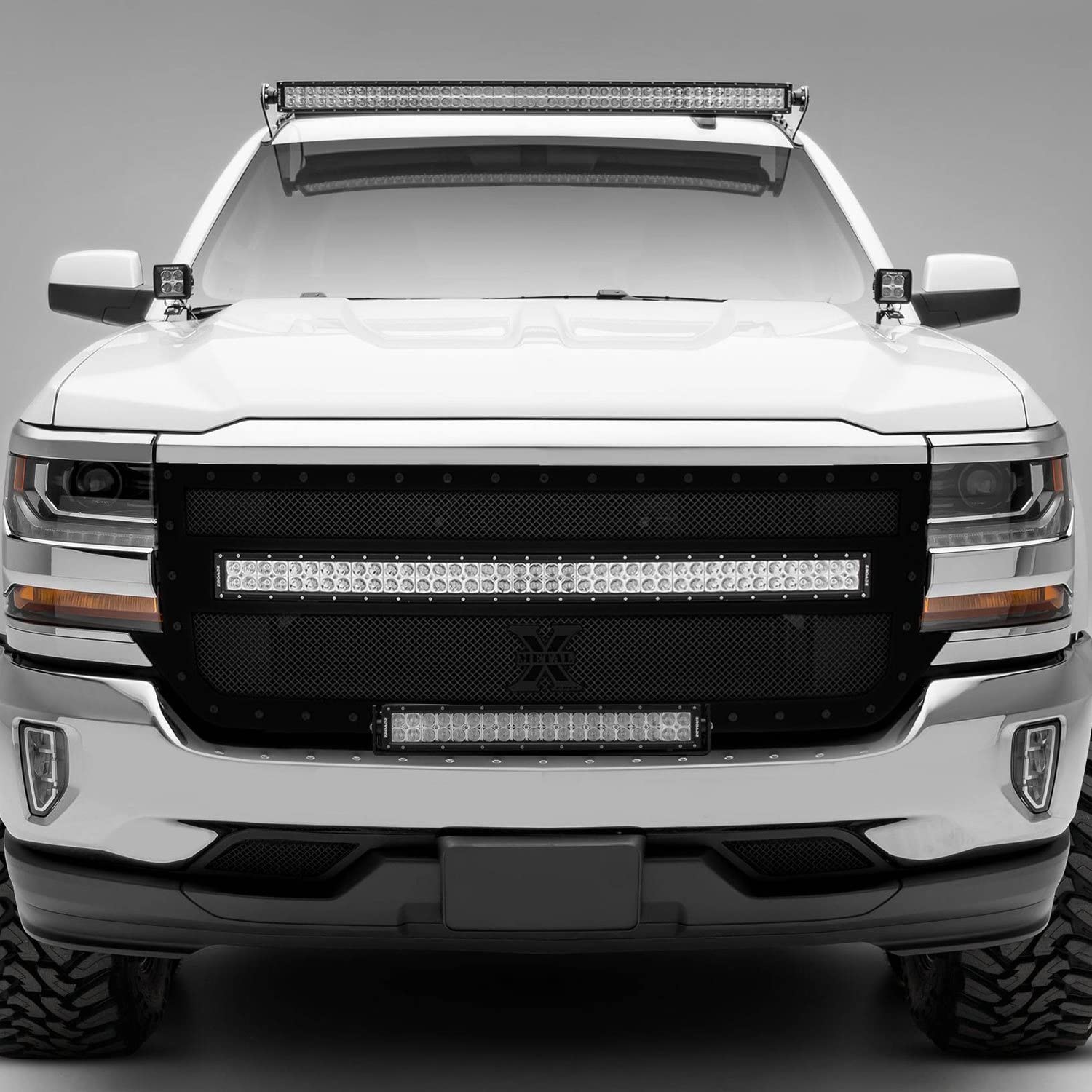 ZROADZ LED Front Roof Mounting Bracket - Compatible w/ 2019-2022 Silverado 1500 - to Mount (1) 50 Inch ZROADZ or Similar Style Curved Light Bar (Not Included) - PN #Z332281