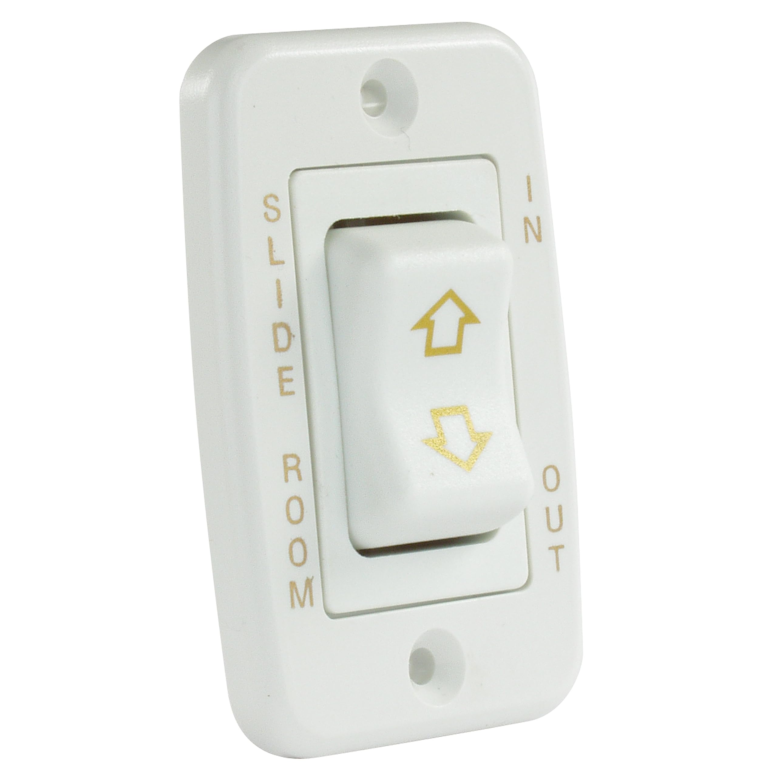 Low Profile JR Products 12345 White Slide-Out Switch with Bezel