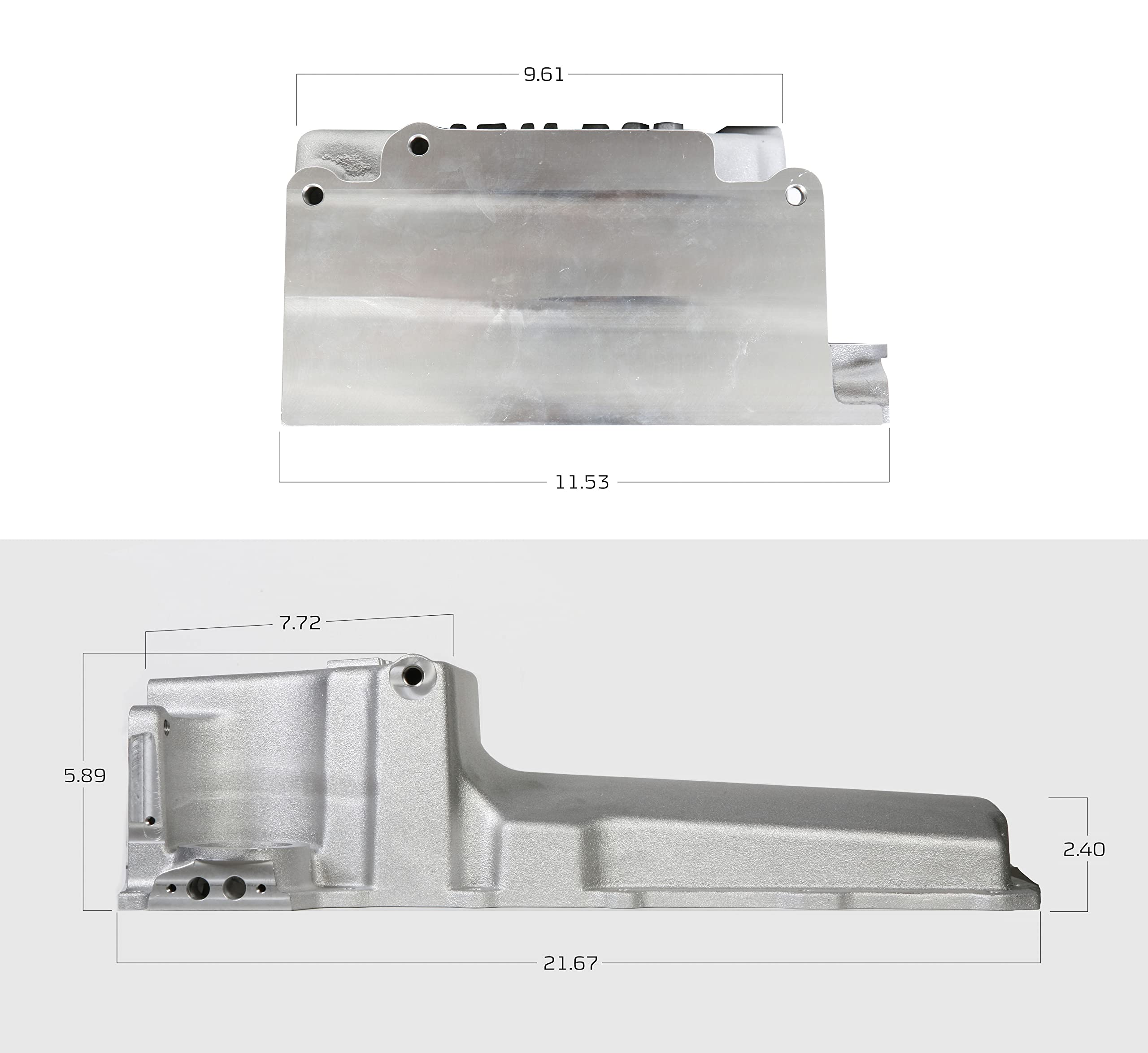 LS Swap Holley 302-1BK Oil Pan - Carbon Black Ceramic