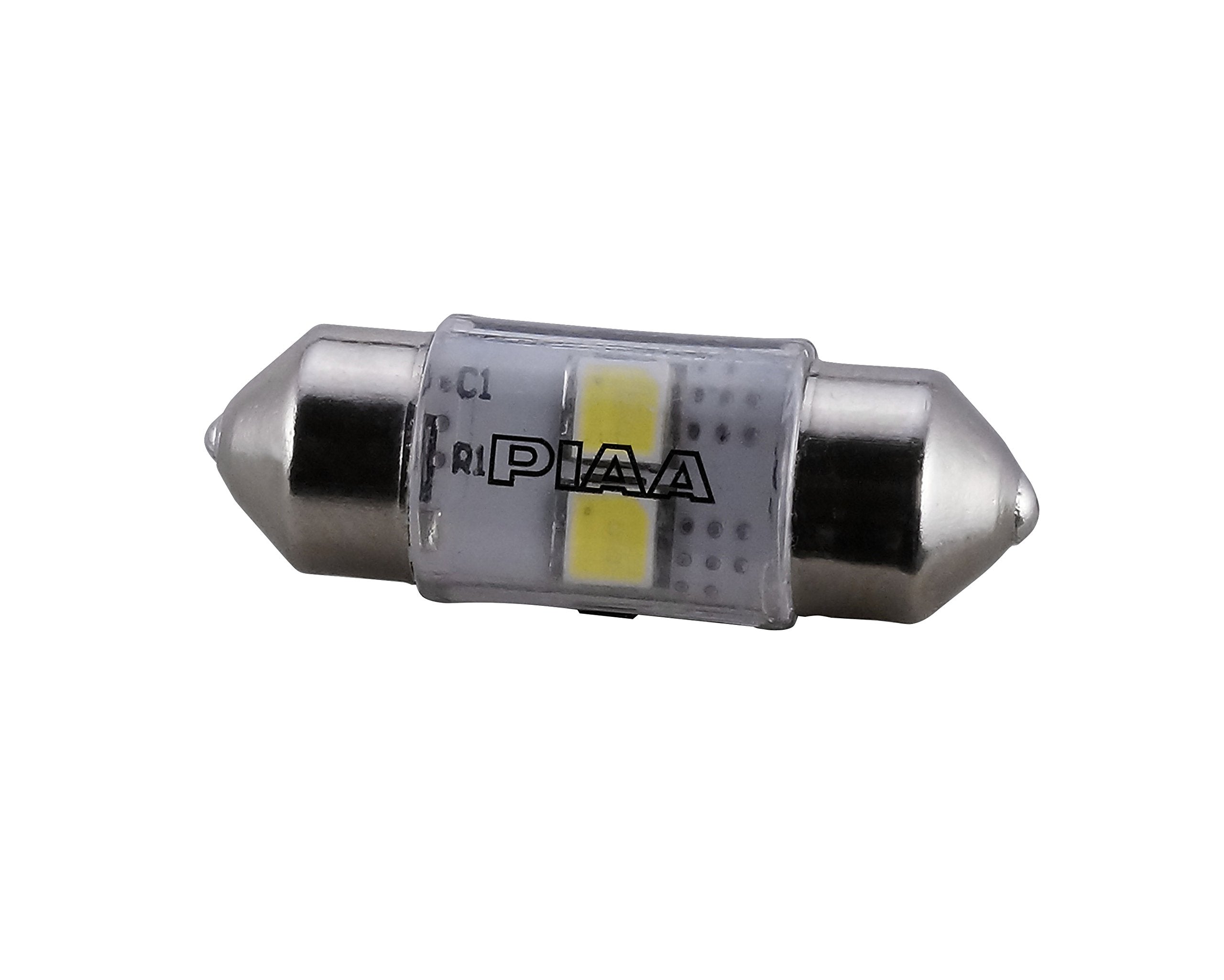 PIAA LED Bulb for License Lamp/Position/Room Lamp, T10, 6000K, 70lm, Compatible with Vehicle Inspection, Pack of 2, 12V/0.8W, Built-in Constant Current Circuit, High Diffusion, 3 Chips, LEP112