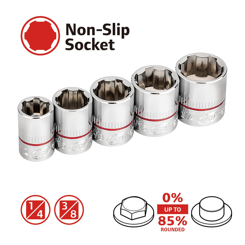 9 Pc. Ingersoll Rand Tech Solutions Non-Slip Socket Set - SAE- 752040