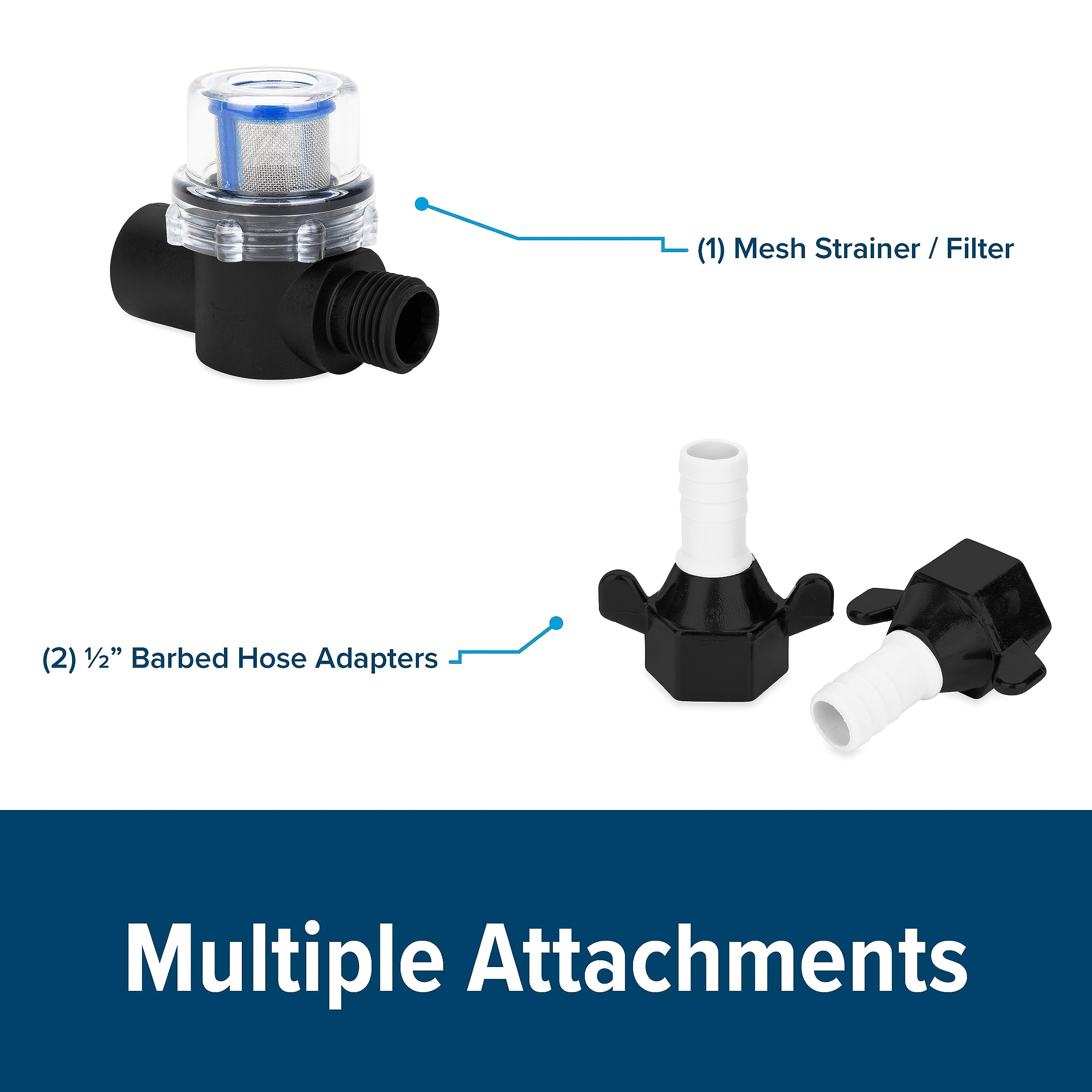 Camco Variable Flow RV/Marine Automatic Demand Diaphragm Water Pump | 12 Volt DC | 3.0 GPM Flow Rate with a 55-PSI Cutoff | Measures 8-inches (L) x 5-inches (W) x 4-3/8-inches (H) | (22491)
