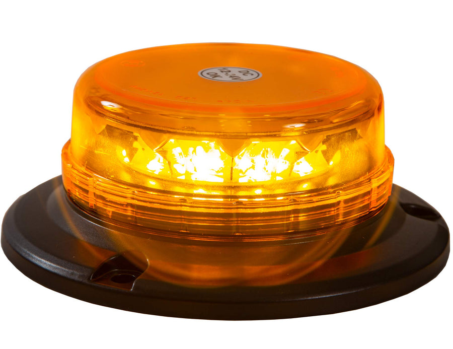 Buyers Products Low Profile SL550ALP LED Beacon Warning Light, 6"x2", Permanent & Magnetic Mount, Auxiliary Power Plug, 12 LEDs, 3 Flash Patterns, SAE J845 Class 1, Emergency Lighting for Vehicles