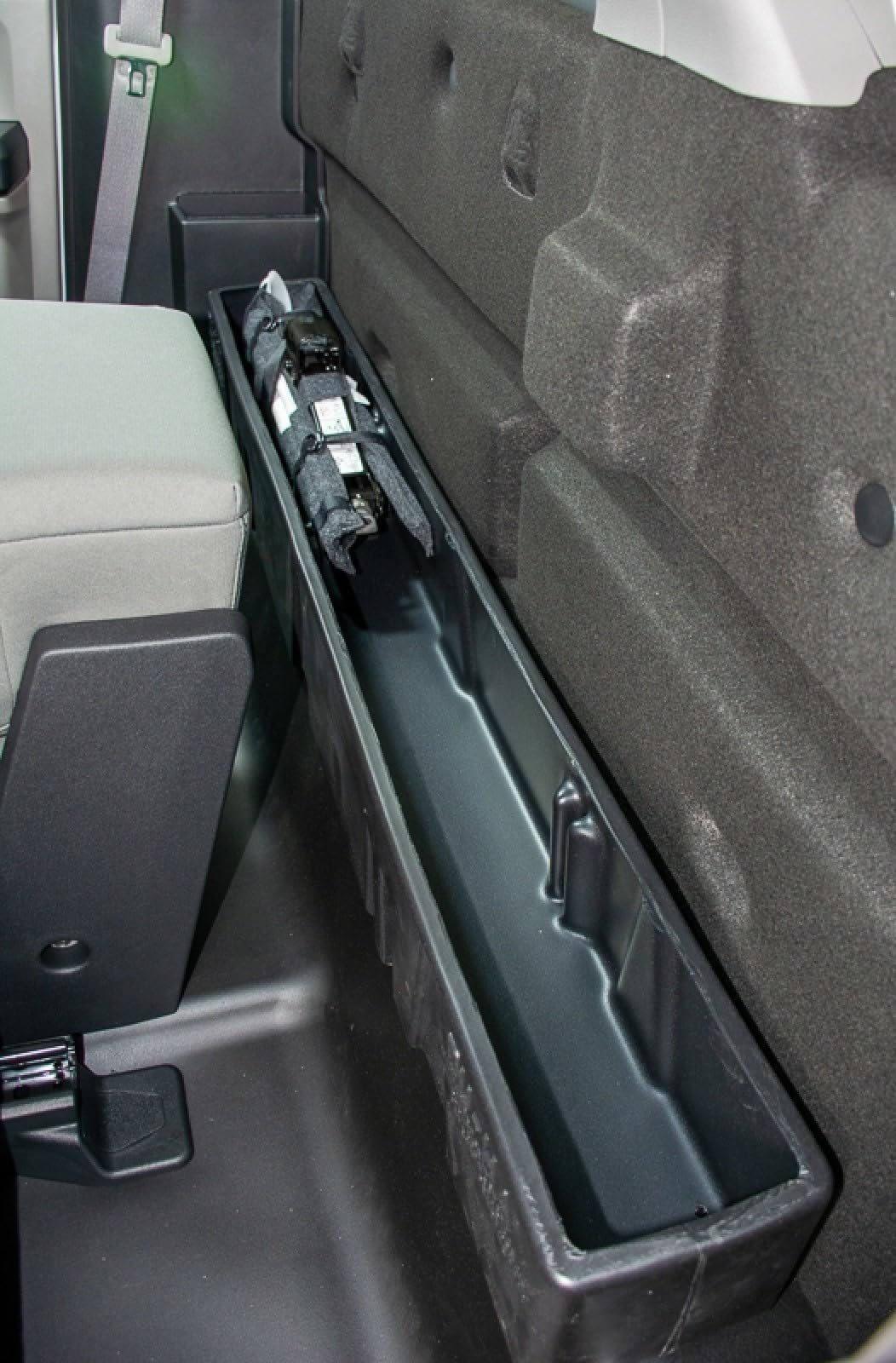 Behind-The-Seat Storage DuHa 20114 fits 2015-2026 Ford F150 Regular Cab | Black Heavy-Duty Behind-The-Seat Organizer | L 50" x W 6.5" x H 6.75" | Easy Setup