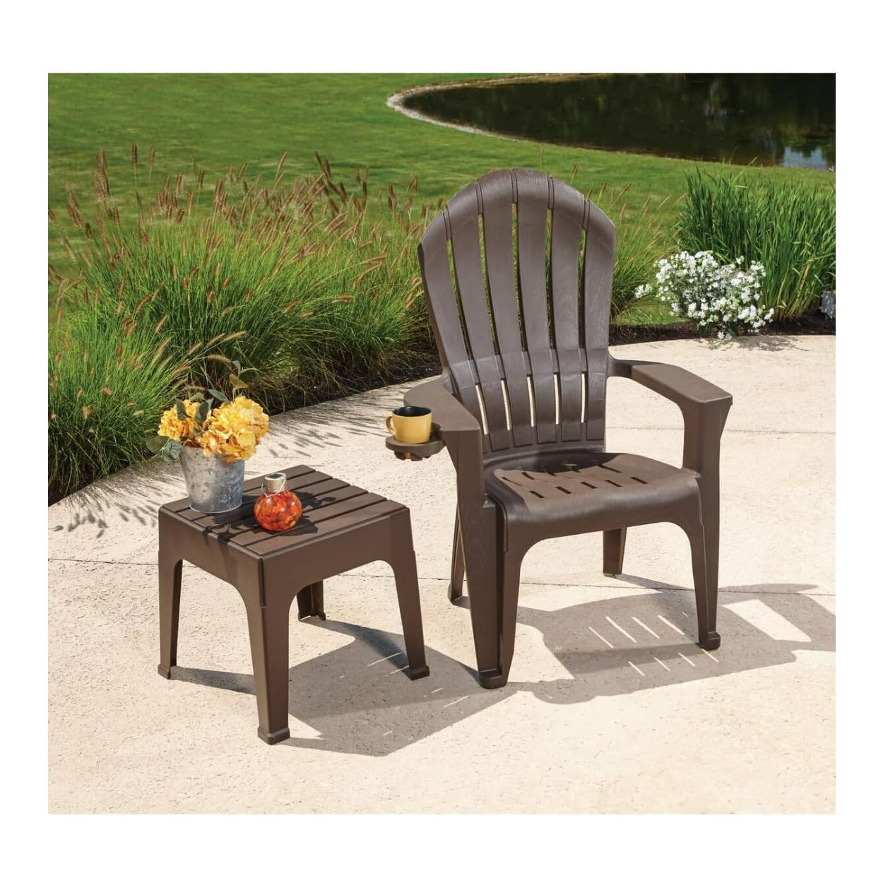 Big Easy Brown Stack Table Adams MFG Patio FURN 8090-60-3731