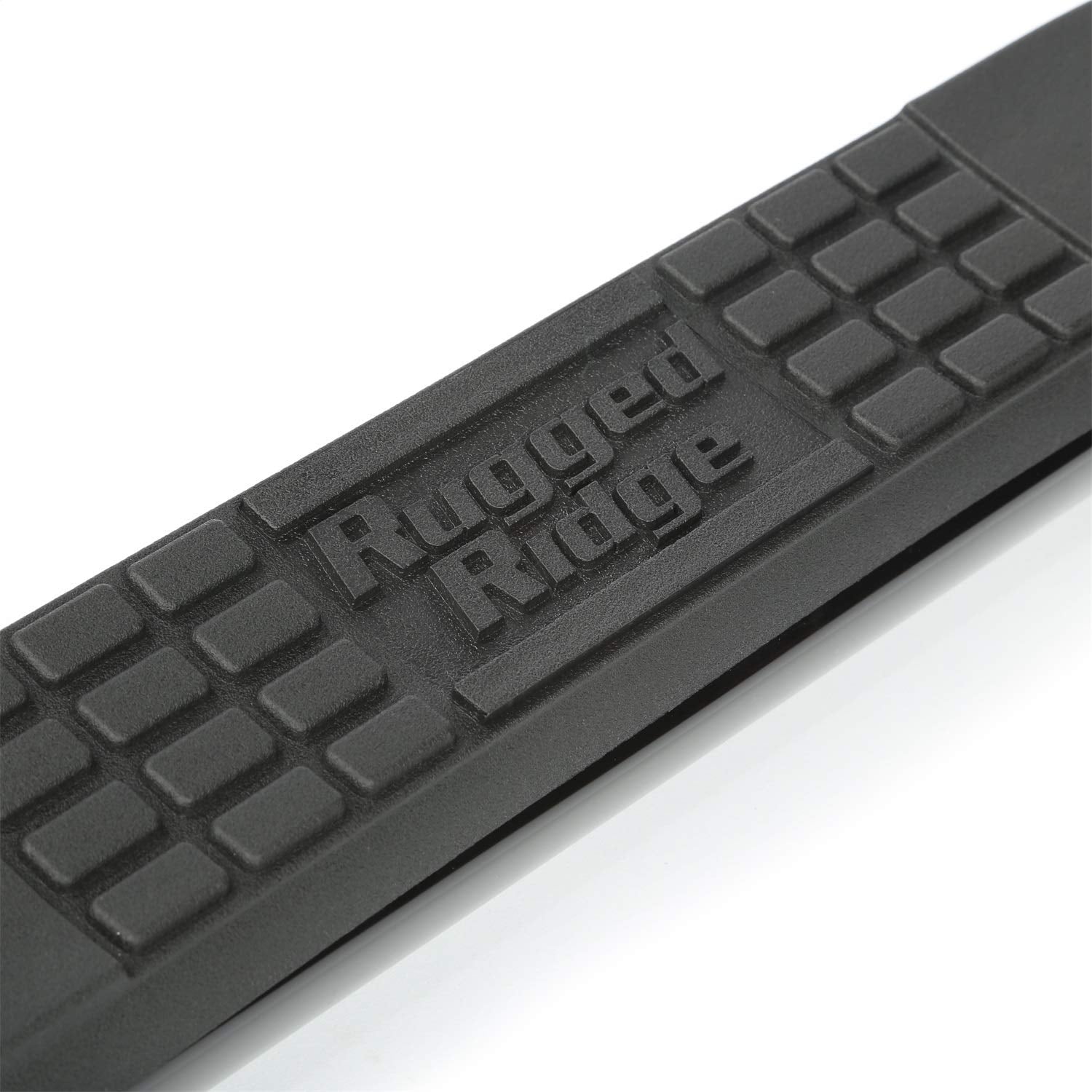 Tube Side Step Kit Rugged Ridge 11590.05, Round, 3 Inch, Black; 07-18 Jeep Wrangler JK