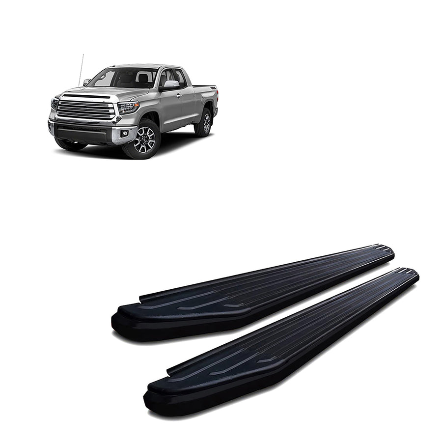 Peerless Black Horse Running Boards Compatible with 2007-2021 Toyota Tundra-PR-T685BK Black