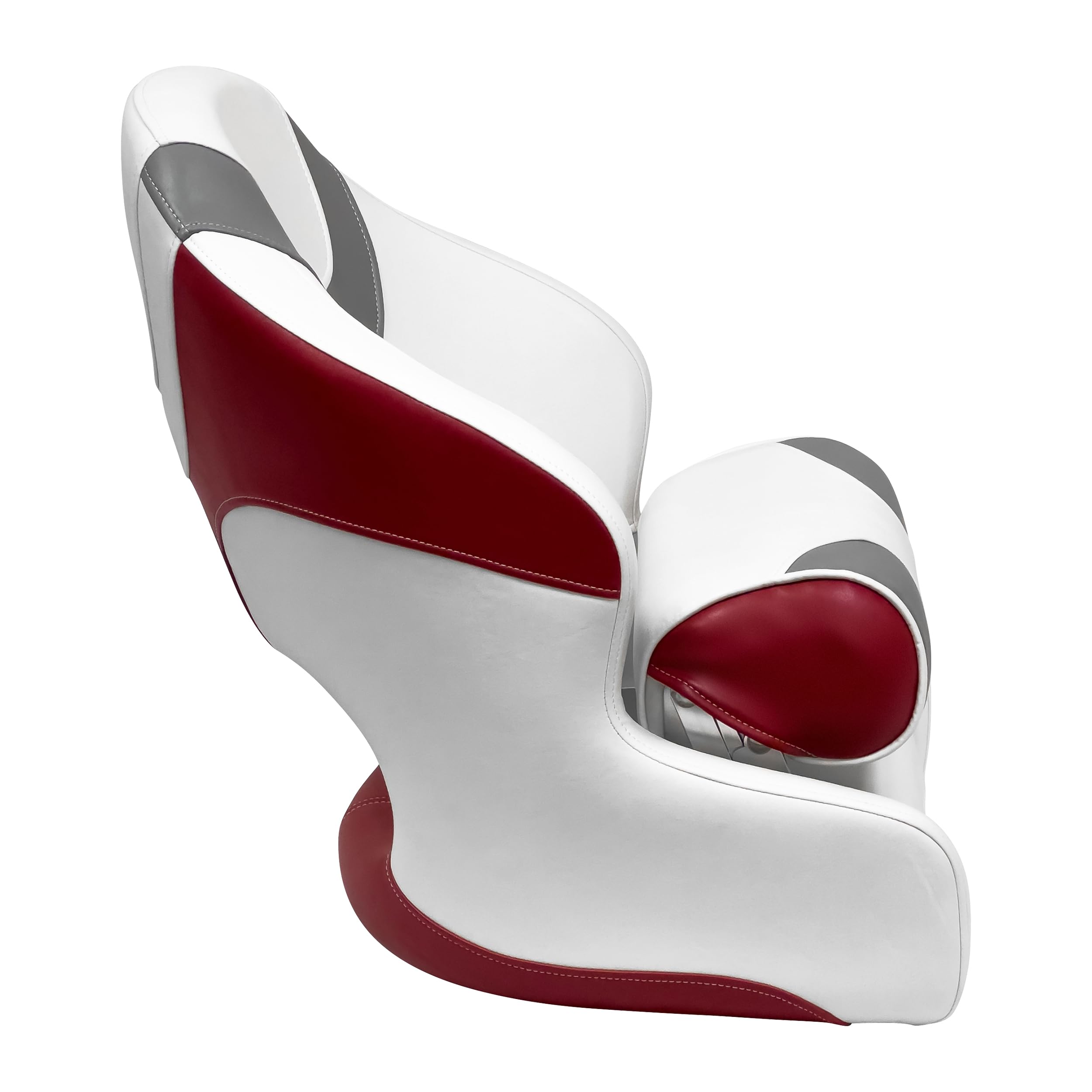 Baja Series Wise 3315-1774 Bucket Seat with Bolster, Brite White/Grey/Dark Red