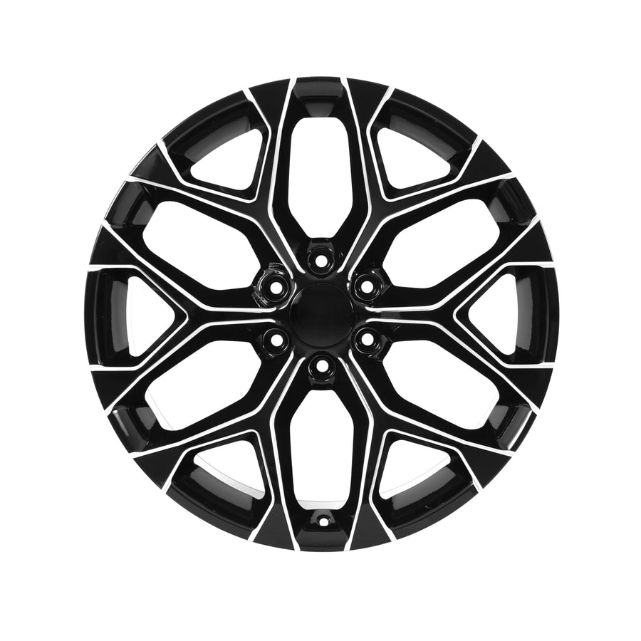 582 Series REV Wheels 582M-2298324 - 22x9-5.94 bs - 6x5.5/6x139.7 -Black/Machined Lip