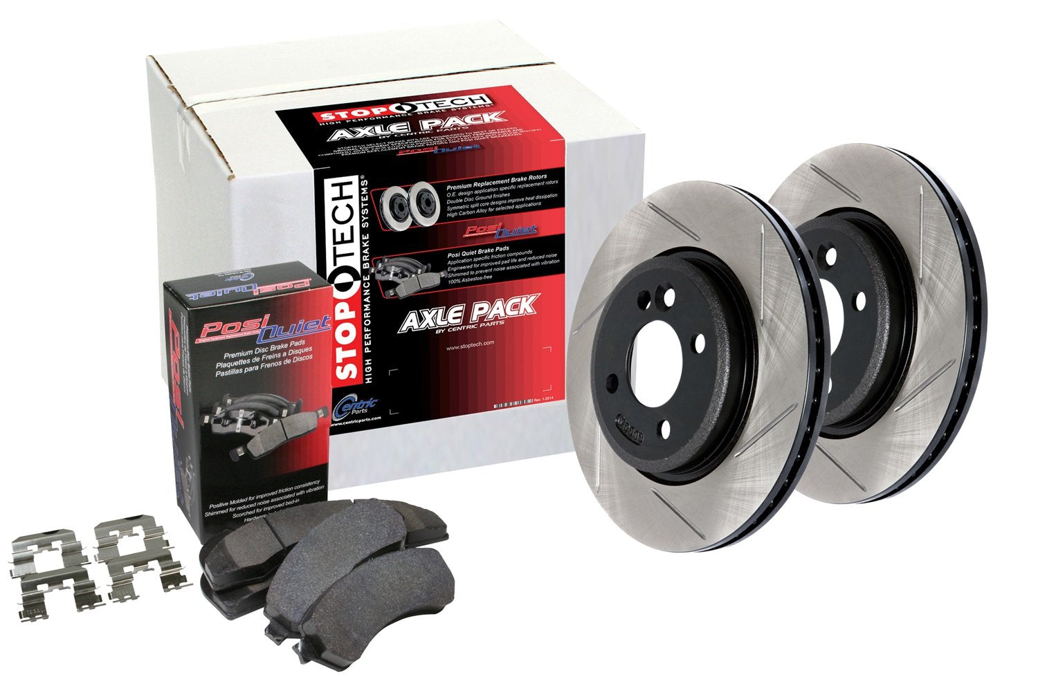 Stoptech Street Axle Pack 937.67008, Slotted, Front