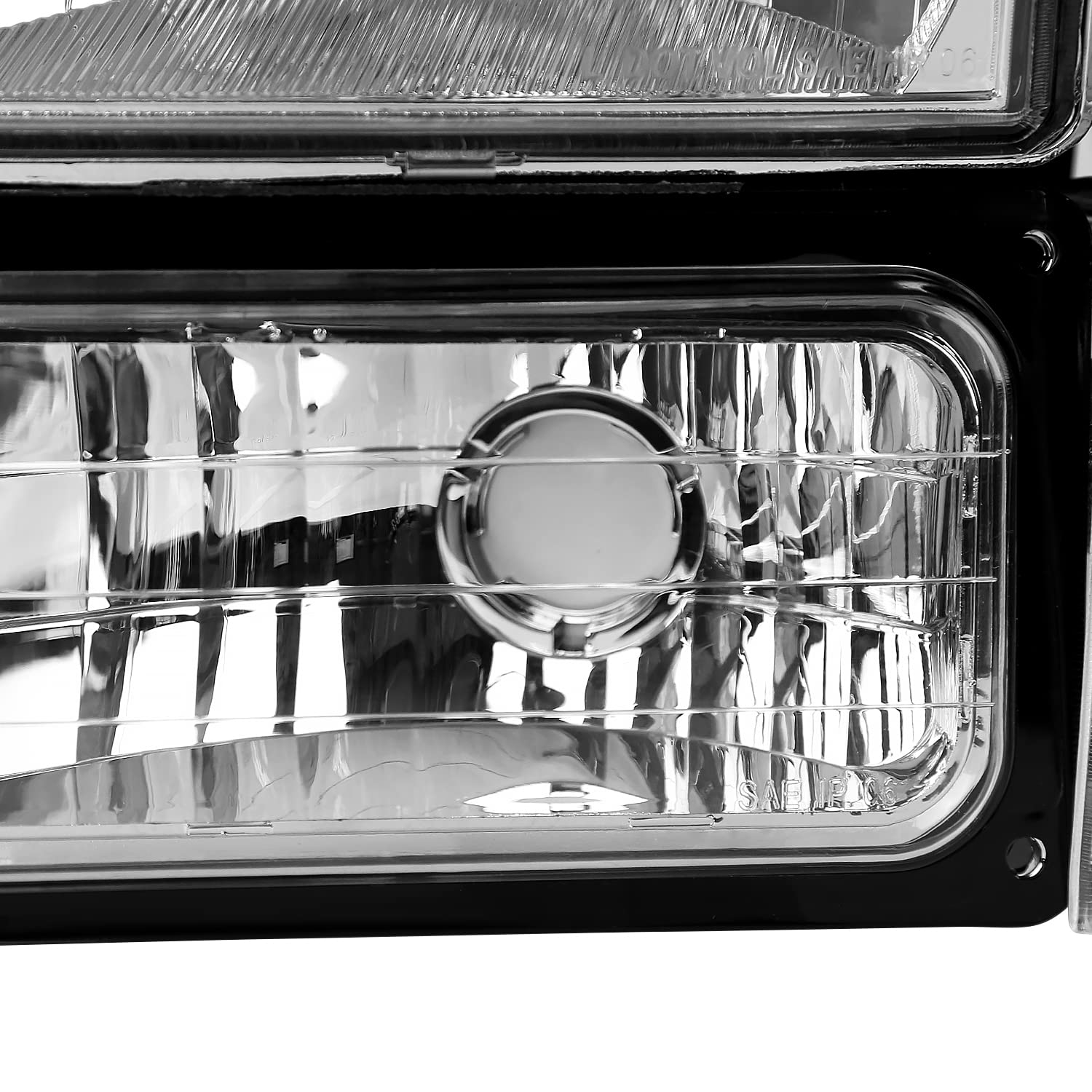 Chrome Headlights + Bumper Lights + Corner Lights SPEC-D TUNING Compatible with 1988-1993 Chevy C10 Pickup C/K 1500 2500 3500 Silverado Sierra, Left + Right Pair Headlamps Assembly