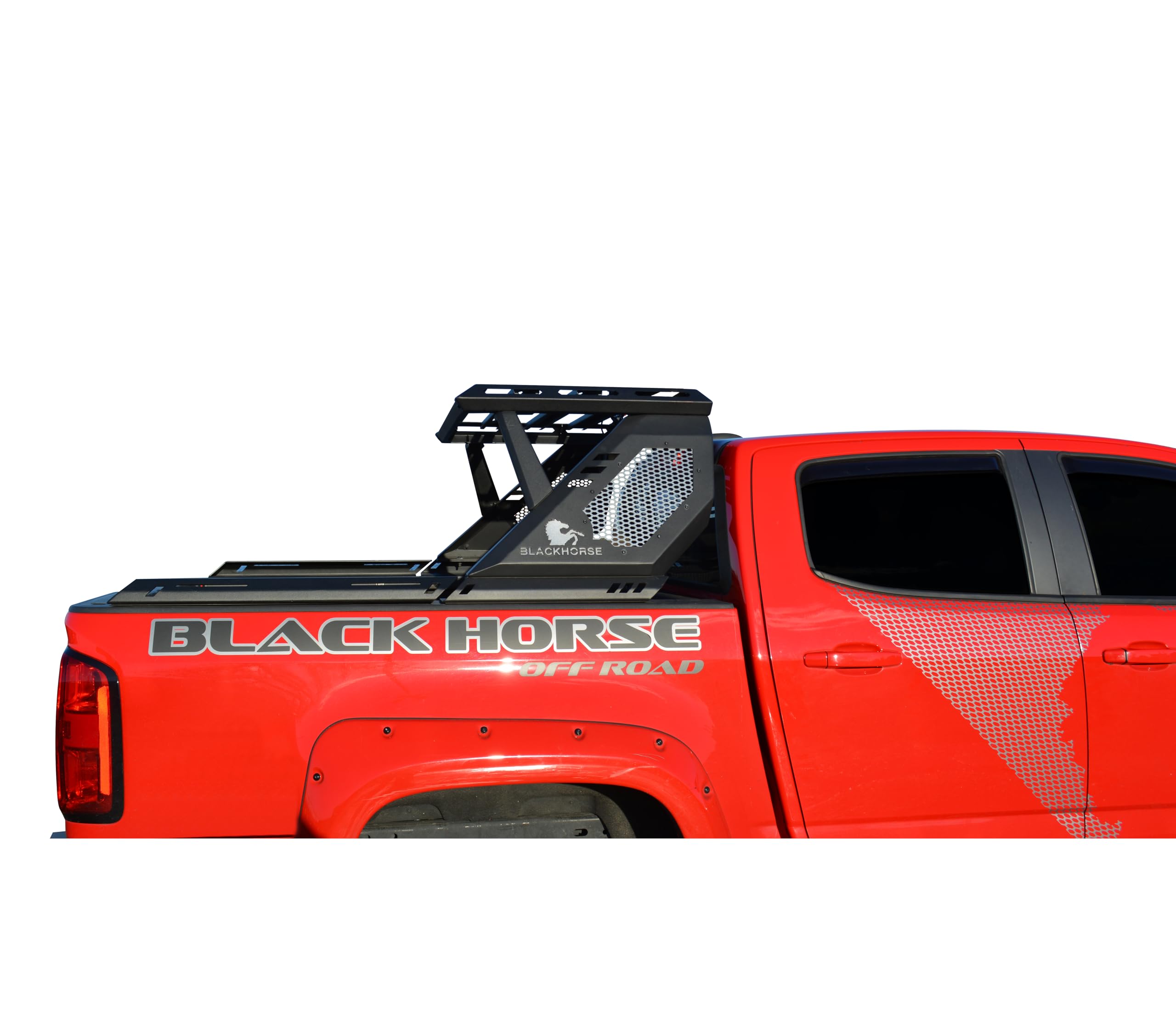 Vigor Roll Bar Black Horse W/Vigor Basket Modular Compatible with 2019-2024 Ford Ranger-VIRB08BA3