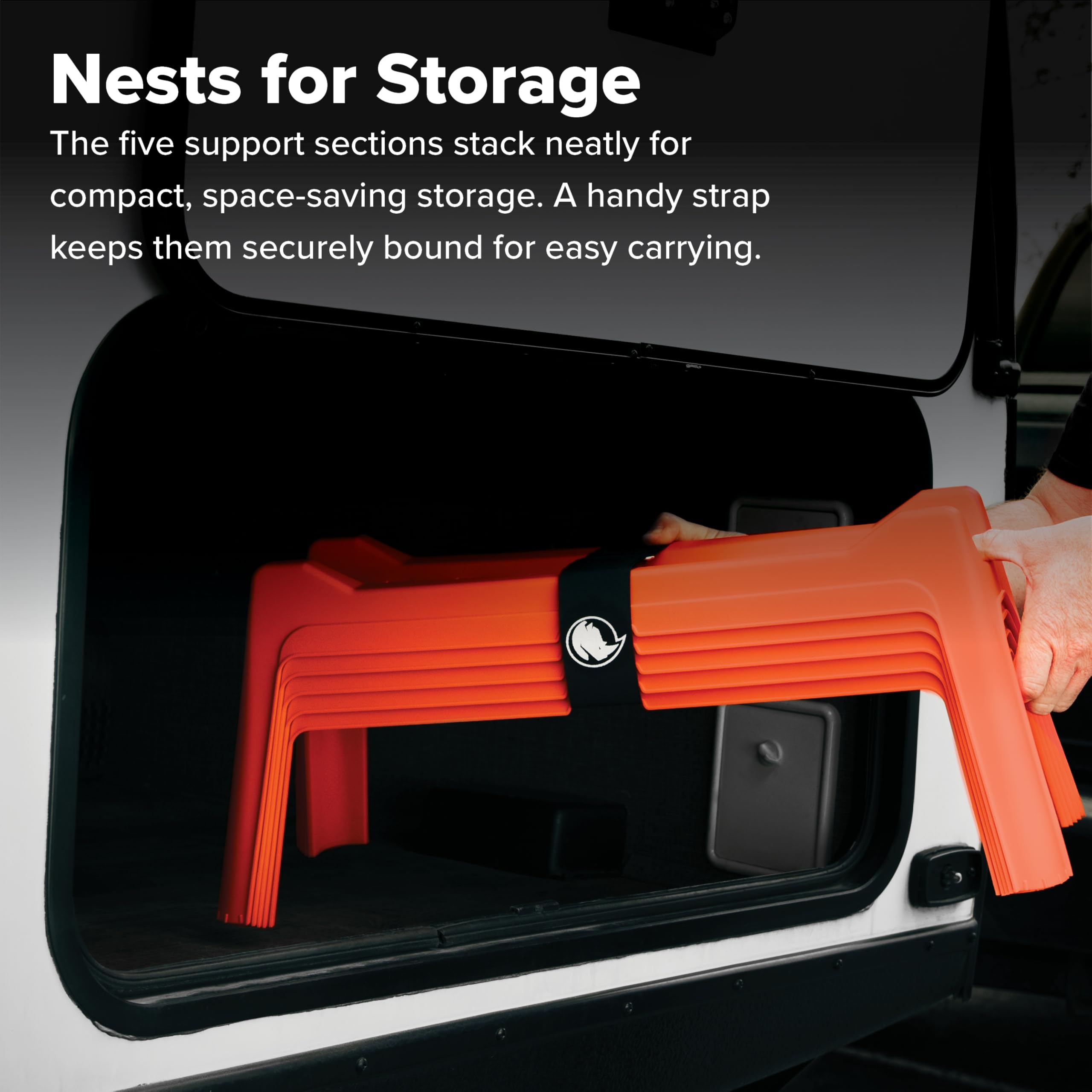 Camco RV Sewer Hose Support Kit - Extends for Easy Drainage Over Uneven Terrain - Supports Up to 15-Feet of RV Sewer Hose - Features Nesting Design for Storage - 5 Support Sections (43072)