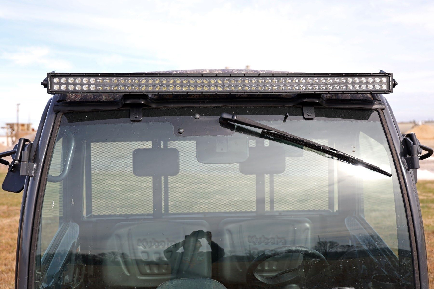 Rough Country 50" LED Light Bar Kit for Kubota RTV-X900/RTV-X1100-50-in Black Series, Amber DRL