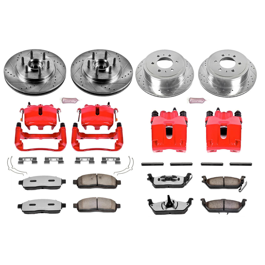 Power Stop Z36 KC1940A-36 Brake Kit Front & Rear Truck and Tow with Calipers For Ford F-150 2005-2008, Lincoln Mark LT 2006-2008 [Model Specific]