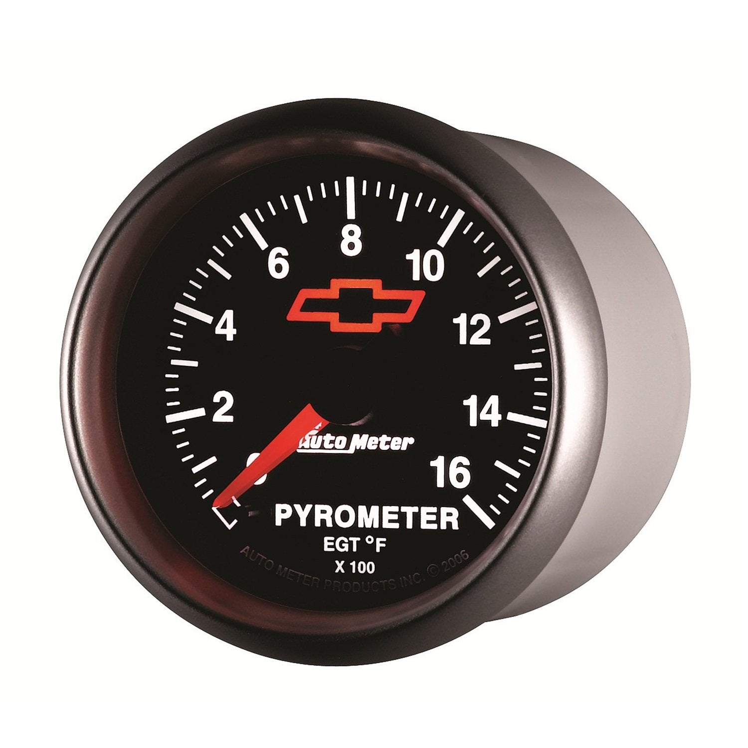 Auto Meter 3644-00406 2-1/16" GM Performance Part Red 0-1600 Degree Fahrenheit Full Sweep Electric Pyrometer Gauge Kit