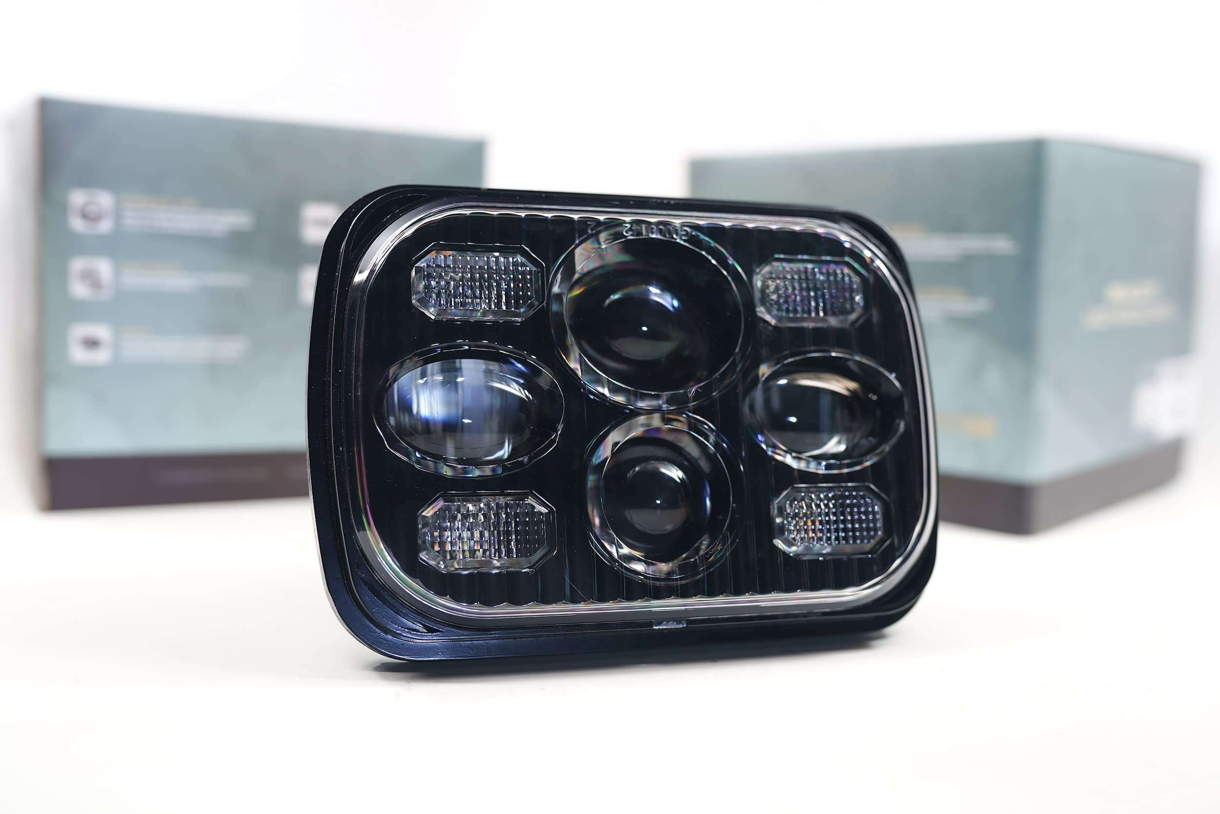 Sealed5 Morimoto LED Headlight Housing Replacement, Universal 5x7, BI-LED Ultra Bright Upgrade with Switchback DRL’s, Flicker & Error Free, Plug and Play Assembly, DOT Approved (1x LF268)