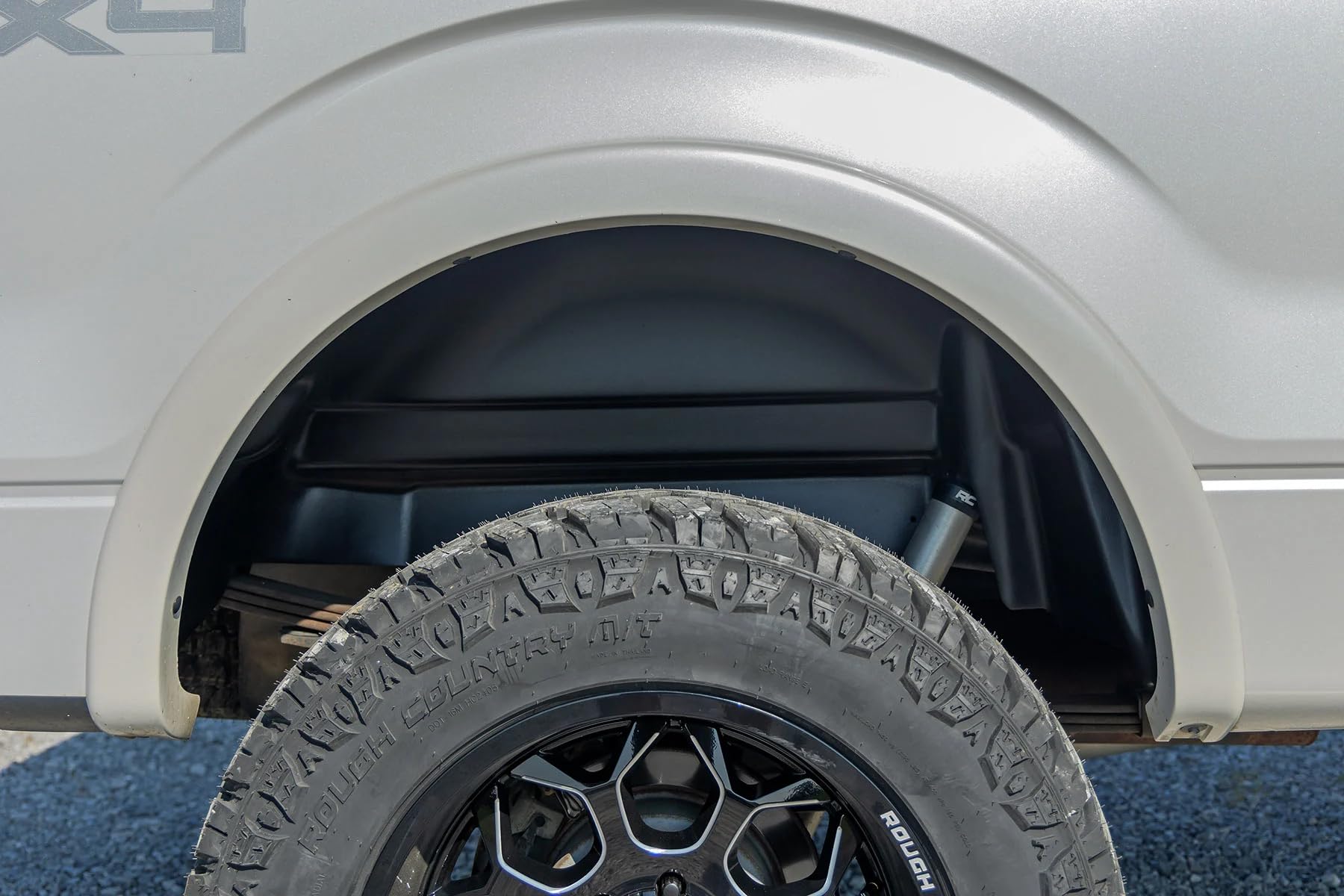 Rough Country Rear Wheel Well Liners for 2WD/4WD Ford F-150 (2004-2014) - Heavy-Duty Rear Fender Liners for Mud & Debris Protection, Made in USA