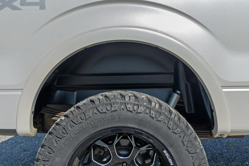 Rough Country Rear Wheel Well Liners for 2WD/4WD Ford F-150 (2004-2014) - Heavy-Duty Rear Fender Liners for Mud & Debris Protection, Made in USA