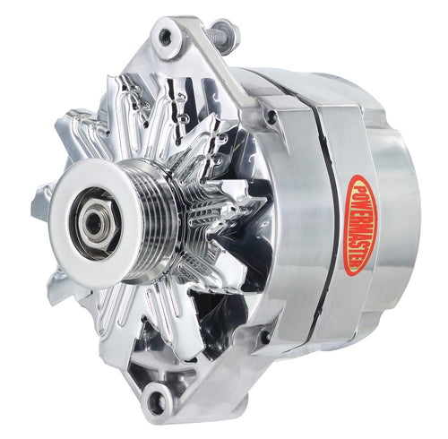 Alt Powermaster GM 12SI Polish 100A 6 grv Pulley 1 or 3 Wire