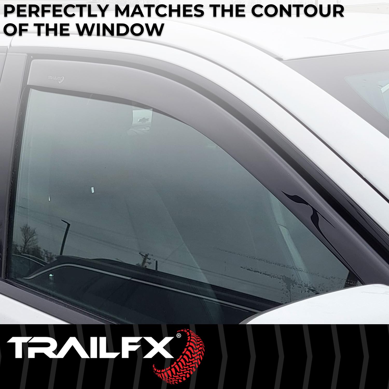 TrailFX Rain Guards Low Profile Fits 2010-2024 Toyota 4Runner in-Channel Smoked Window Vents Acrylic Rainguards Snap-in Installation Set of 4 Rain Guards TrailFX 4242IC