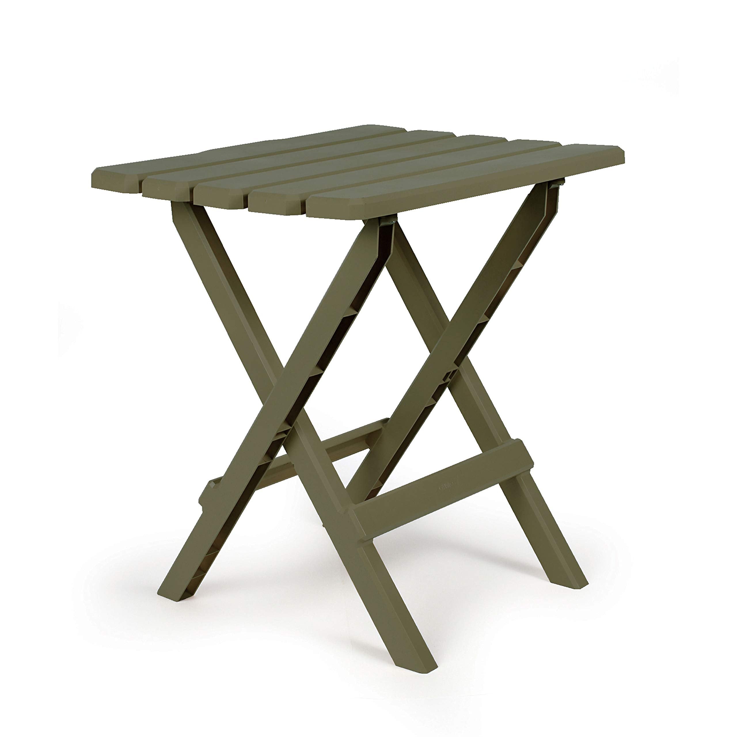 Large Camco Quick-Folding Adirondack Table, Plastic, Sage