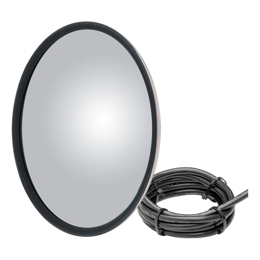 8-1/2-Inch Heated Convex Mirror Head Retrac 609946 with Plastic Ball Stud, Universal Driver or Passenger Side