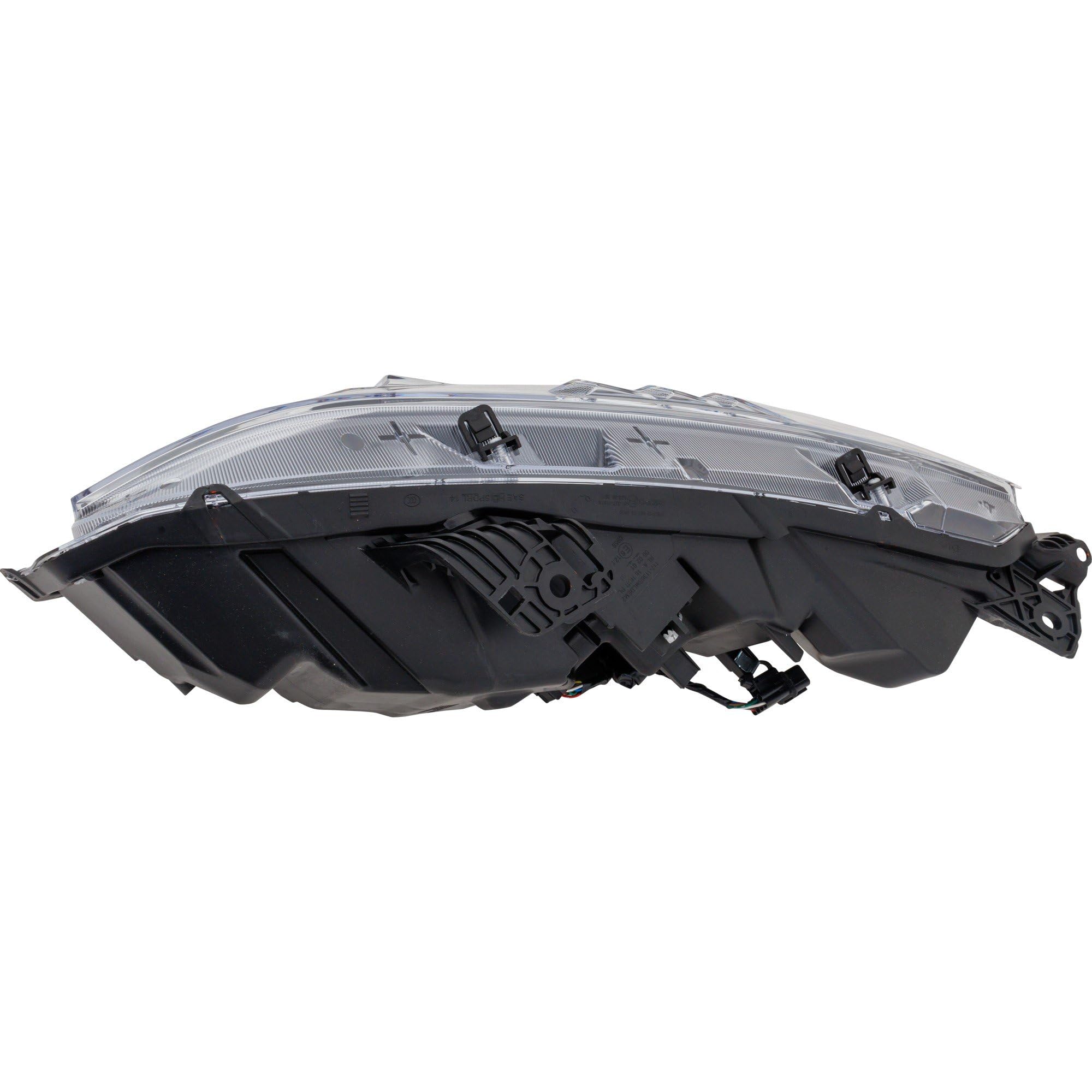 LED Headlight Assembly Go-Parts for 2019 Honda Civic Touring Model, Right (Passenger) Side, North America Built Vehicle, Replacement