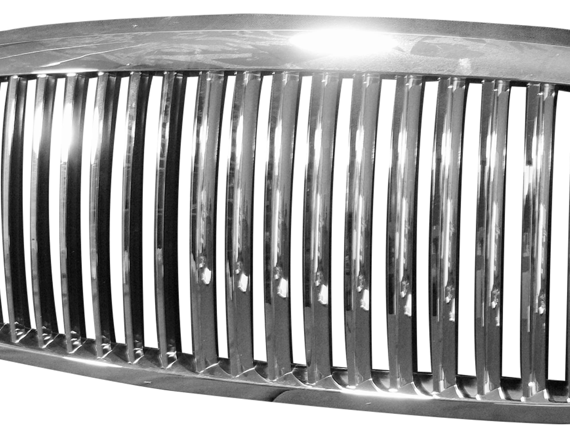 Vertical Front Hood Grille Armordillo USA - Chrome Fits 2006-2008 Dodge Ram 1500