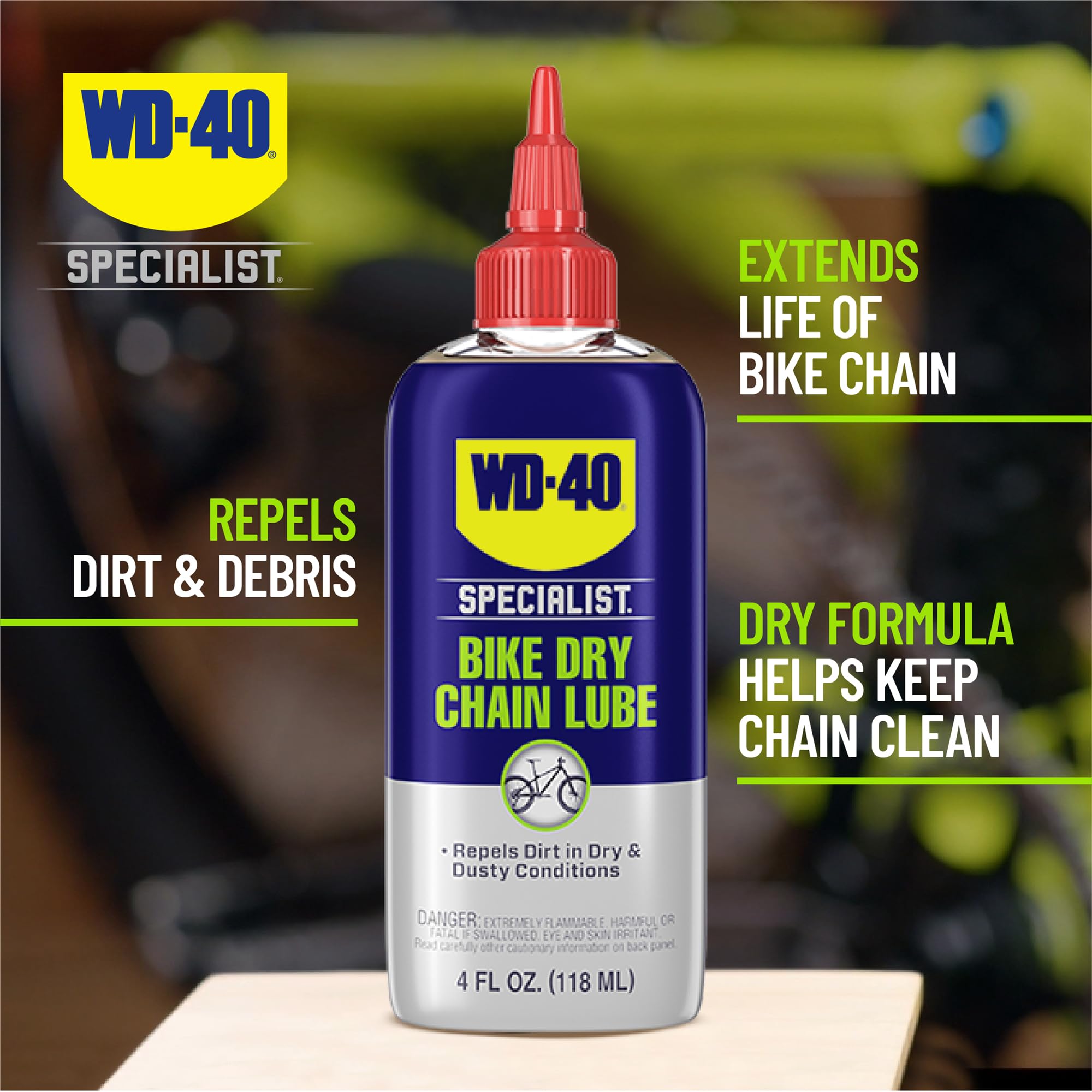 Bike Dry Chain Lube WD-40 Specialist, 4 OZ