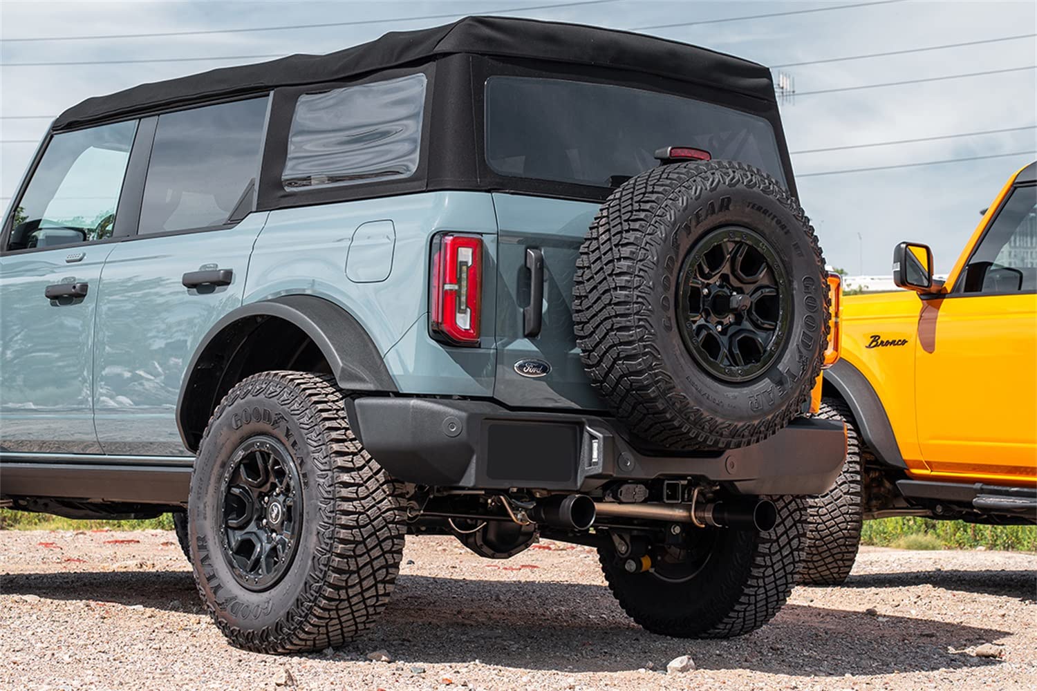 Corsa - 2.7L 4-Door 21-22 Ford Bronco Cat-Back Dual Rear Exhaust w/4in Straight-Cut Polish Tips (21210)