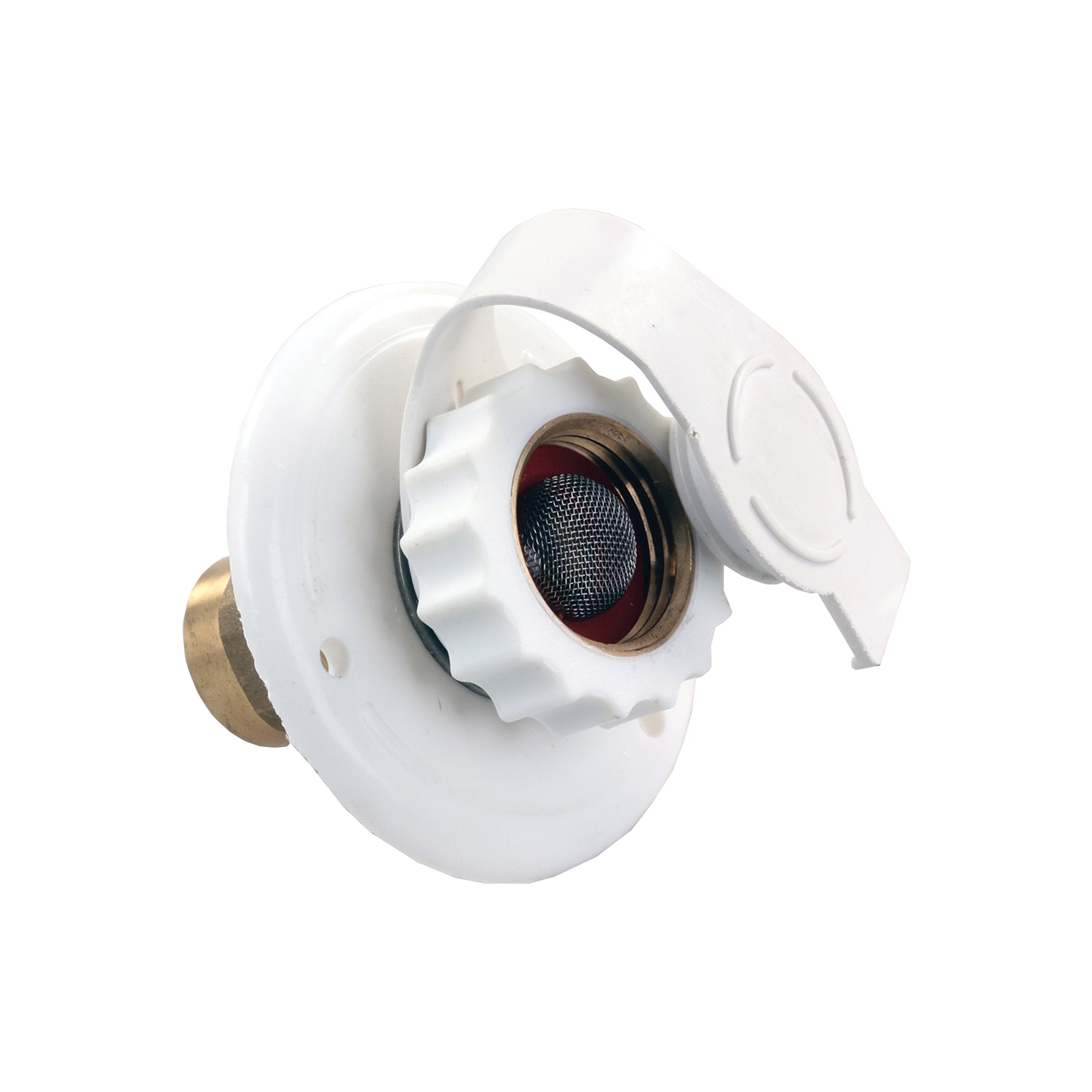 Plastic JR Products City Water Flange - 12" FPT x 3/4", White