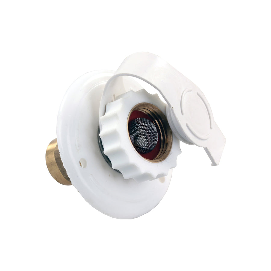 Plastic JR Products City Water Flange - 12" FPT x 3/4", White