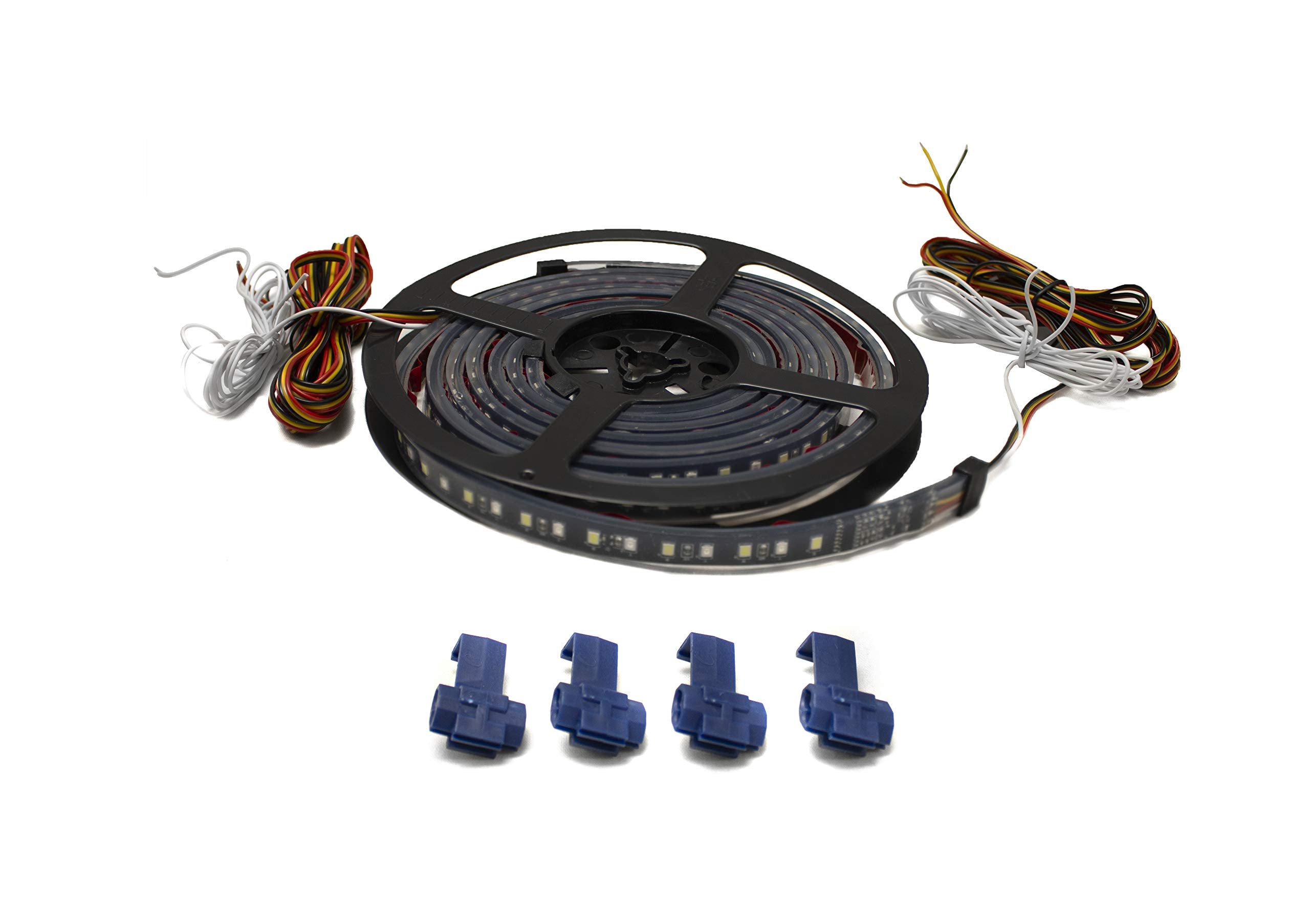 Race Sport Lighting LoPRO RSSBKIT48 48in Sidekick Sequential Running Board LED Strip Kit (White-Amber)