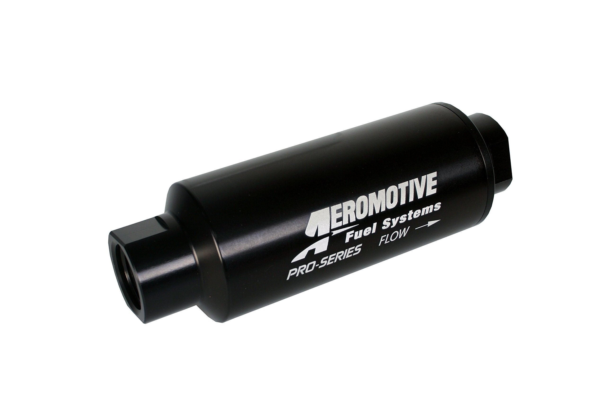 In-Line Aeromotive 12310 Filter, 10-Micron Fabric Element, ORB-12 Port, Nickel-Chrome, Pro-Series, 2-1/2" OD