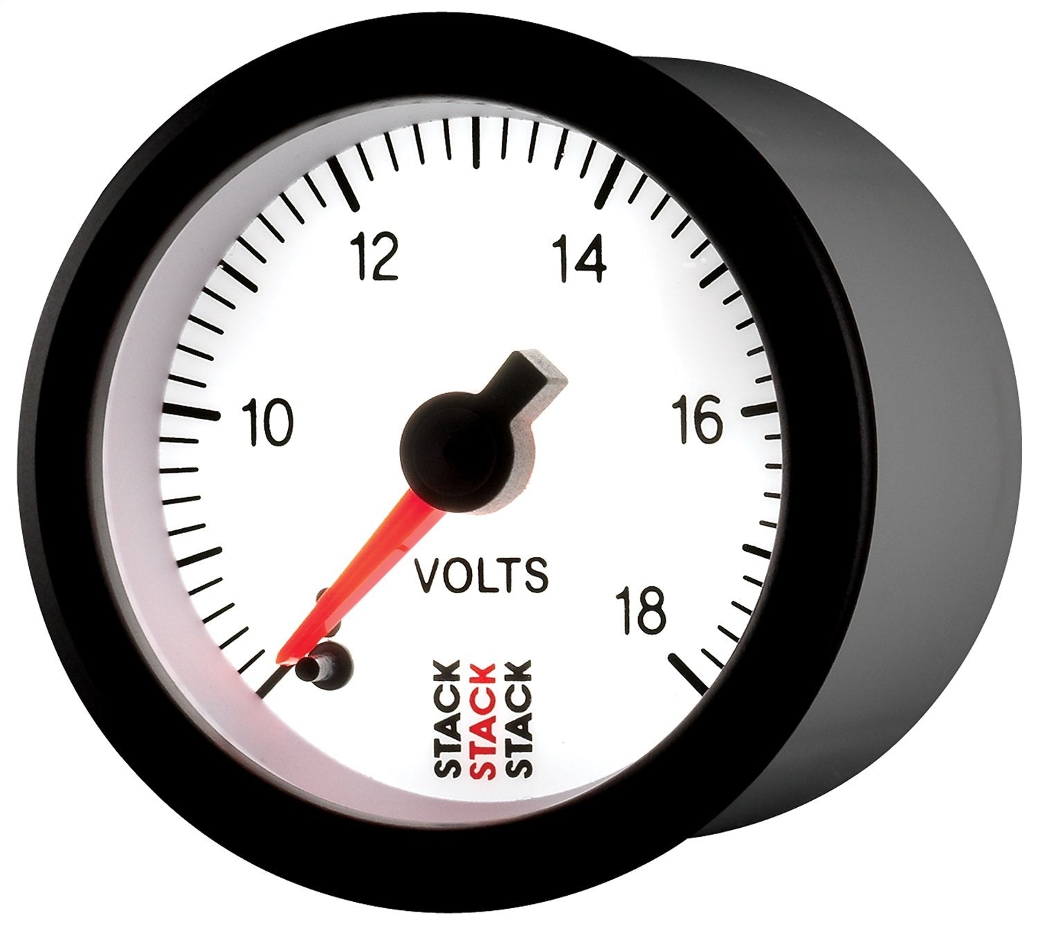 52mm Stack ST3366 Professional Stepper Motor White 8-18V Battery Voltage Gauge