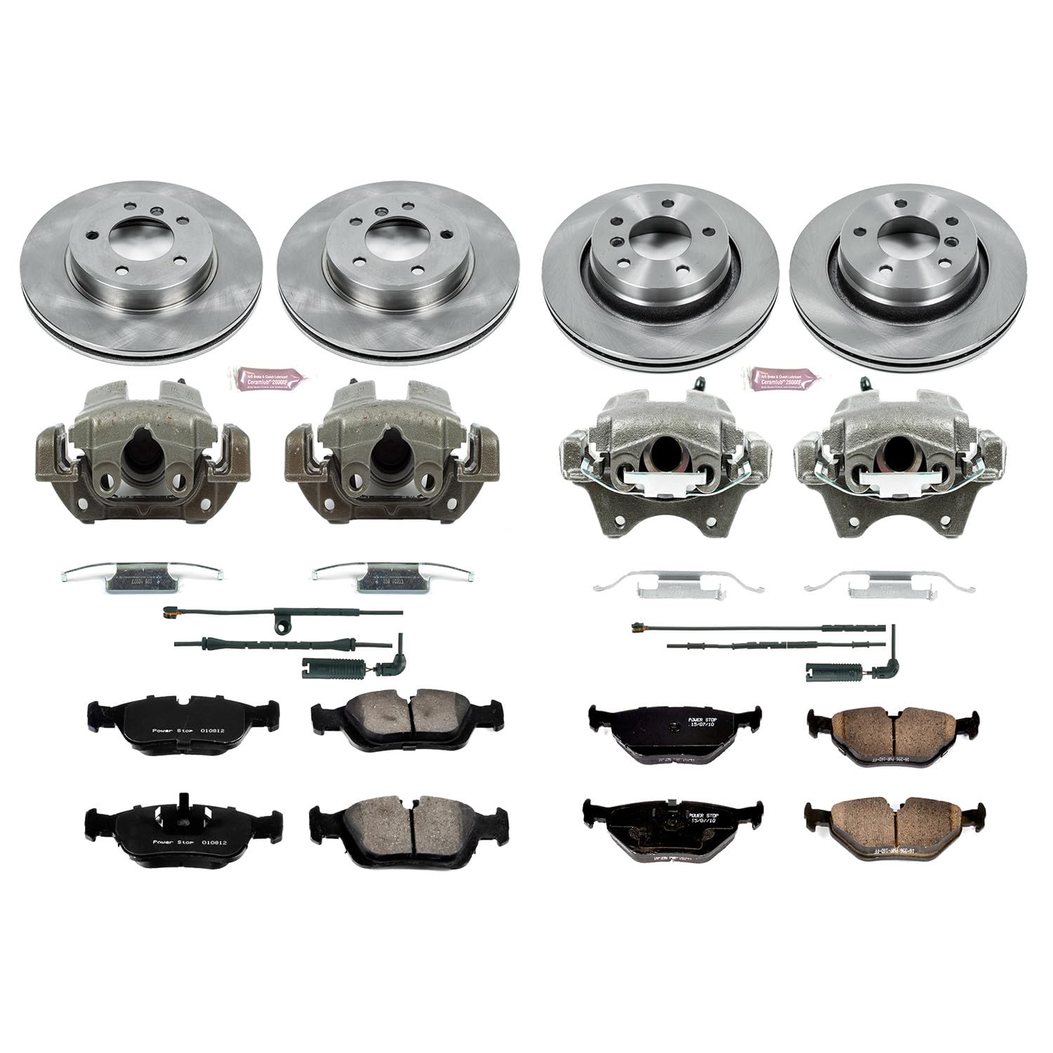 Power Stop KCOE871 1-Click Autospecialty OE Replacement Brake Kit with Calipers For BMW 3, BMW 3, BMW 325Ci, BMW 325i, BMW 3, BMW 328i [Model Specific]