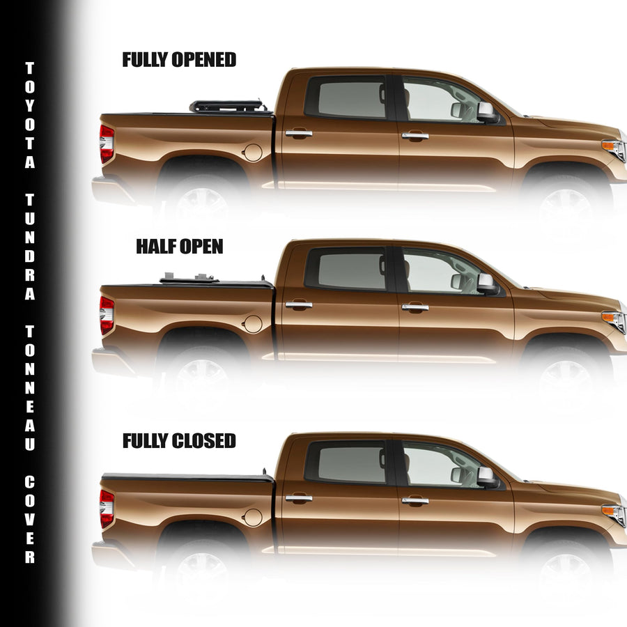 Toyota Tundra Low Profile Hard Tri-Fold Bed Cover for 2007 2008 2009 2010 2011 2012 2013 Toyota Tundra 5.5ft (66") Short Bed | CoveRex TFX | 8705360