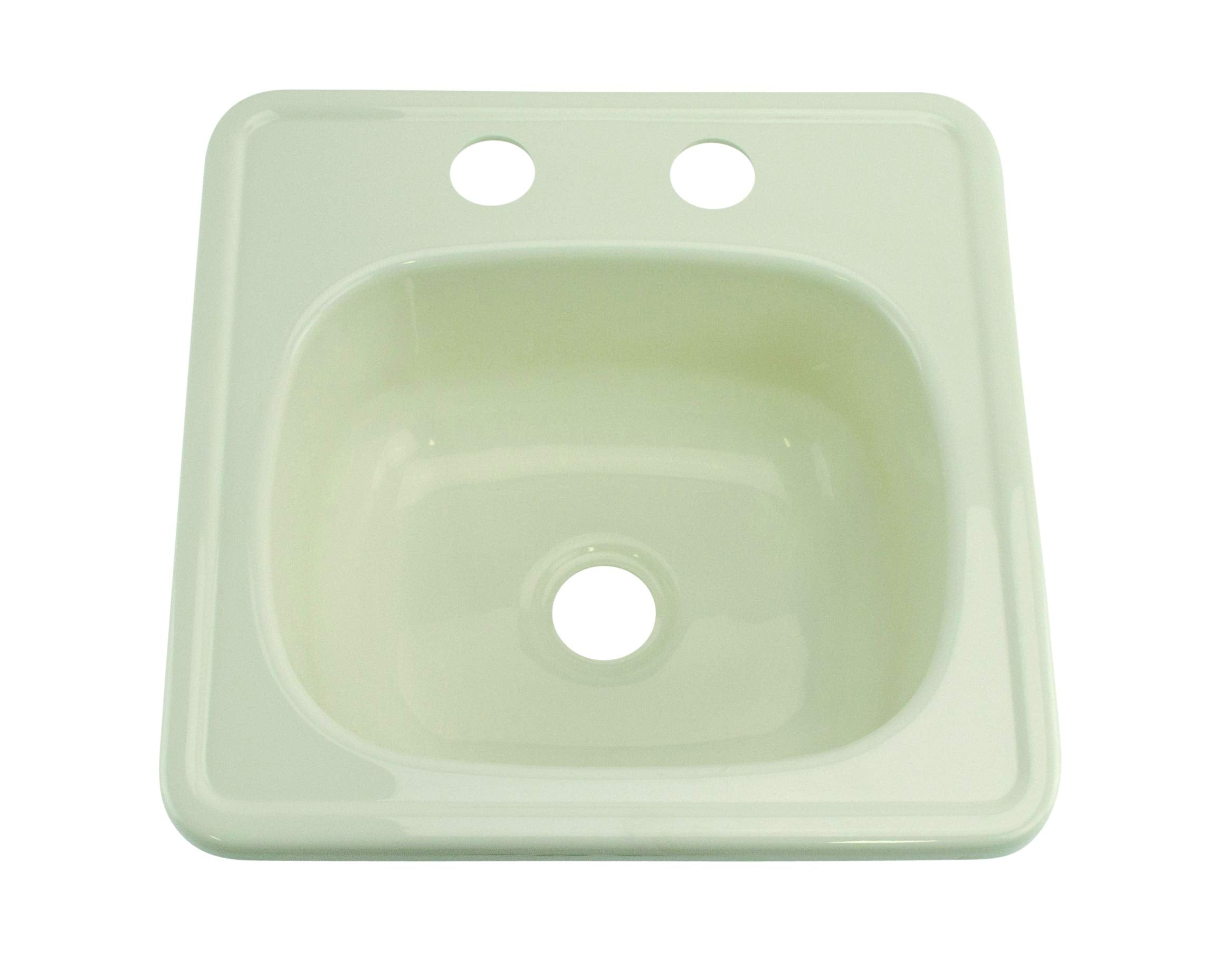 Lippert Better Bath 15" x 15" Square Parchment Galley/Kitchen Sink