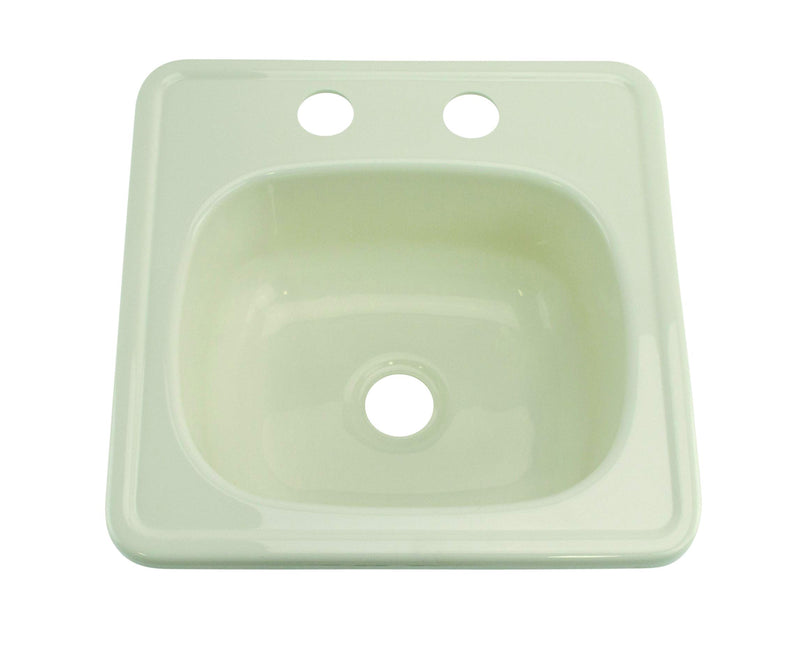 Lippert Better Bath 15" x 15" Square Parchment Galley/Kitchen Sink