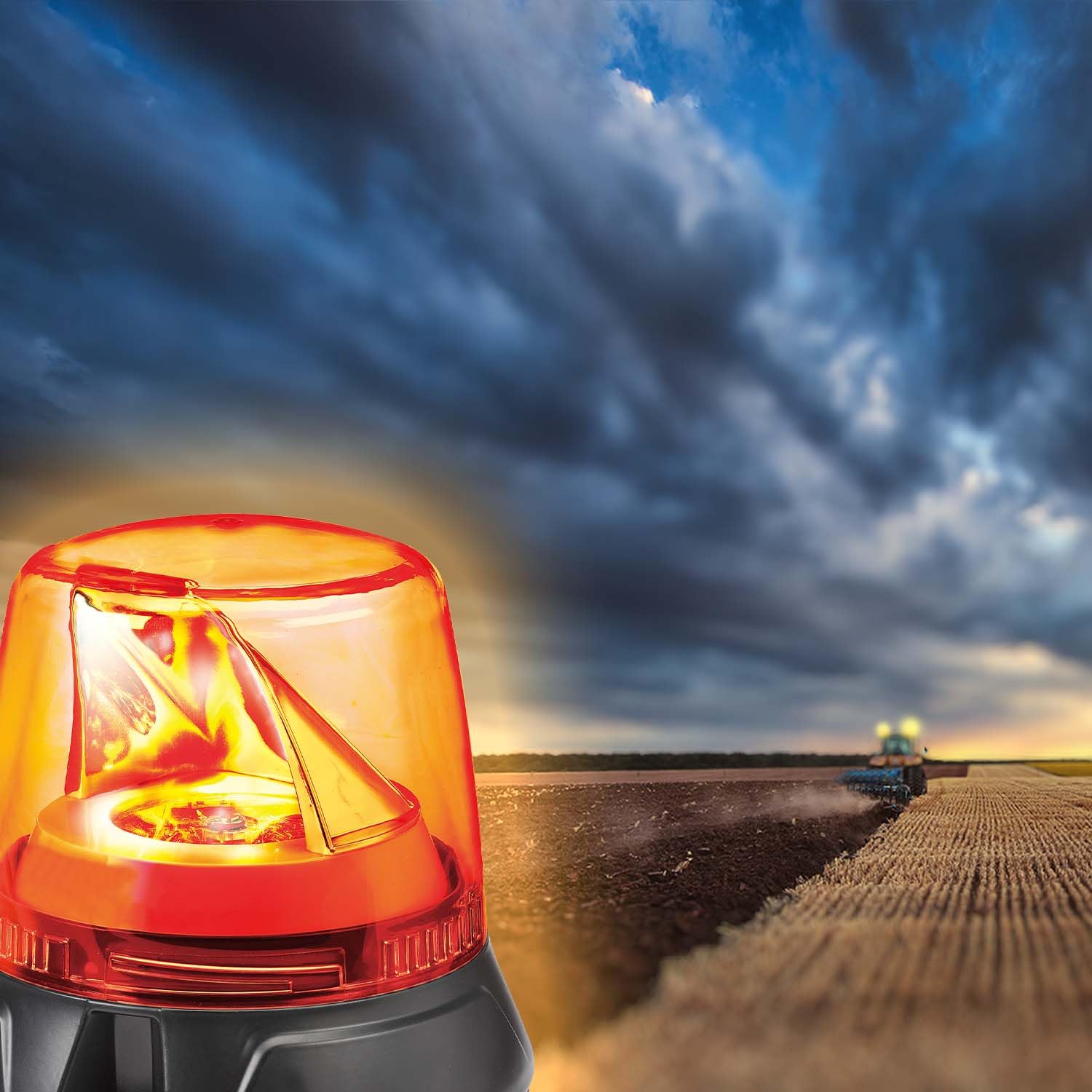 Amber Vision X Lighting 12/24V Beacon MAG Base with Lead